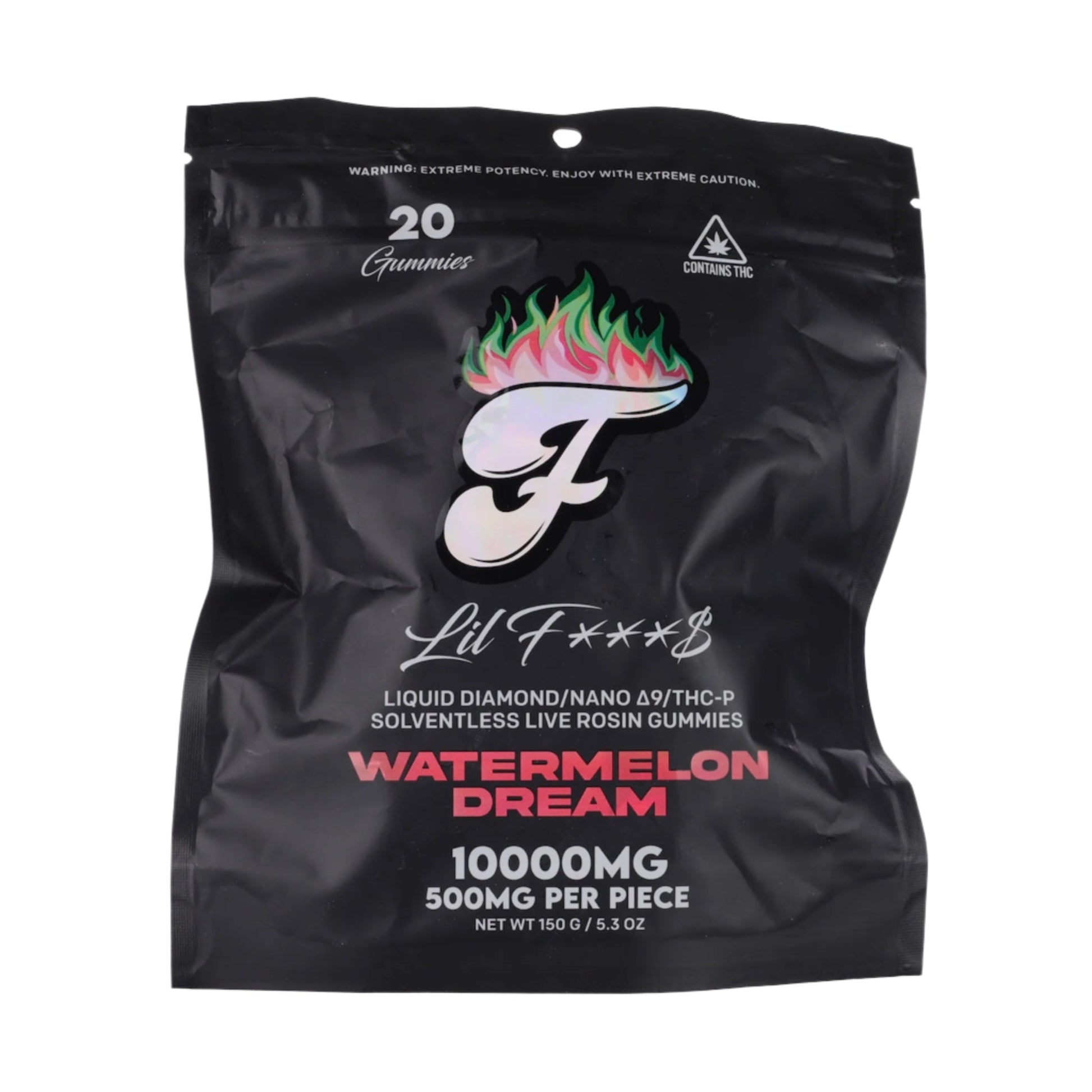Fuego Lil F***S Nano D9 + THC-P Live Rosin Gummies 10,000mg