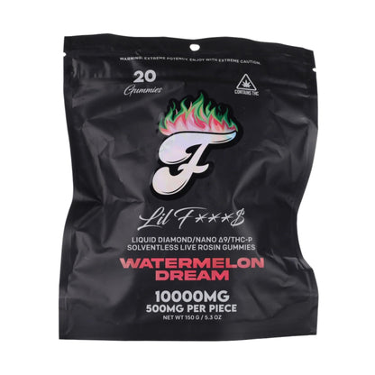 Fuego Lil F***S Nano D9 + THC-P Live Rosin Gummies 10,000mg