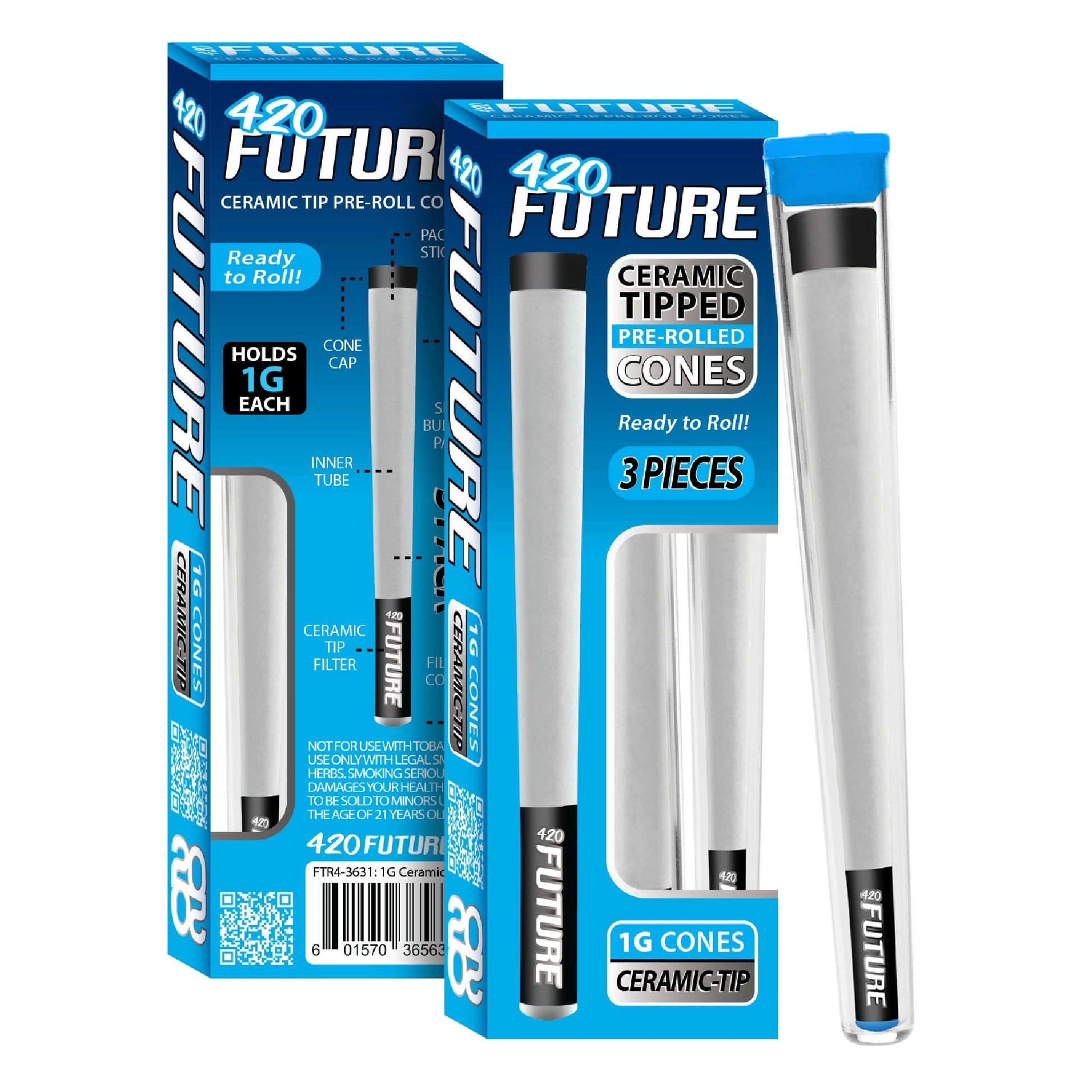 Future Ceramic Tip Pre Rolled Cones 1g 3ct