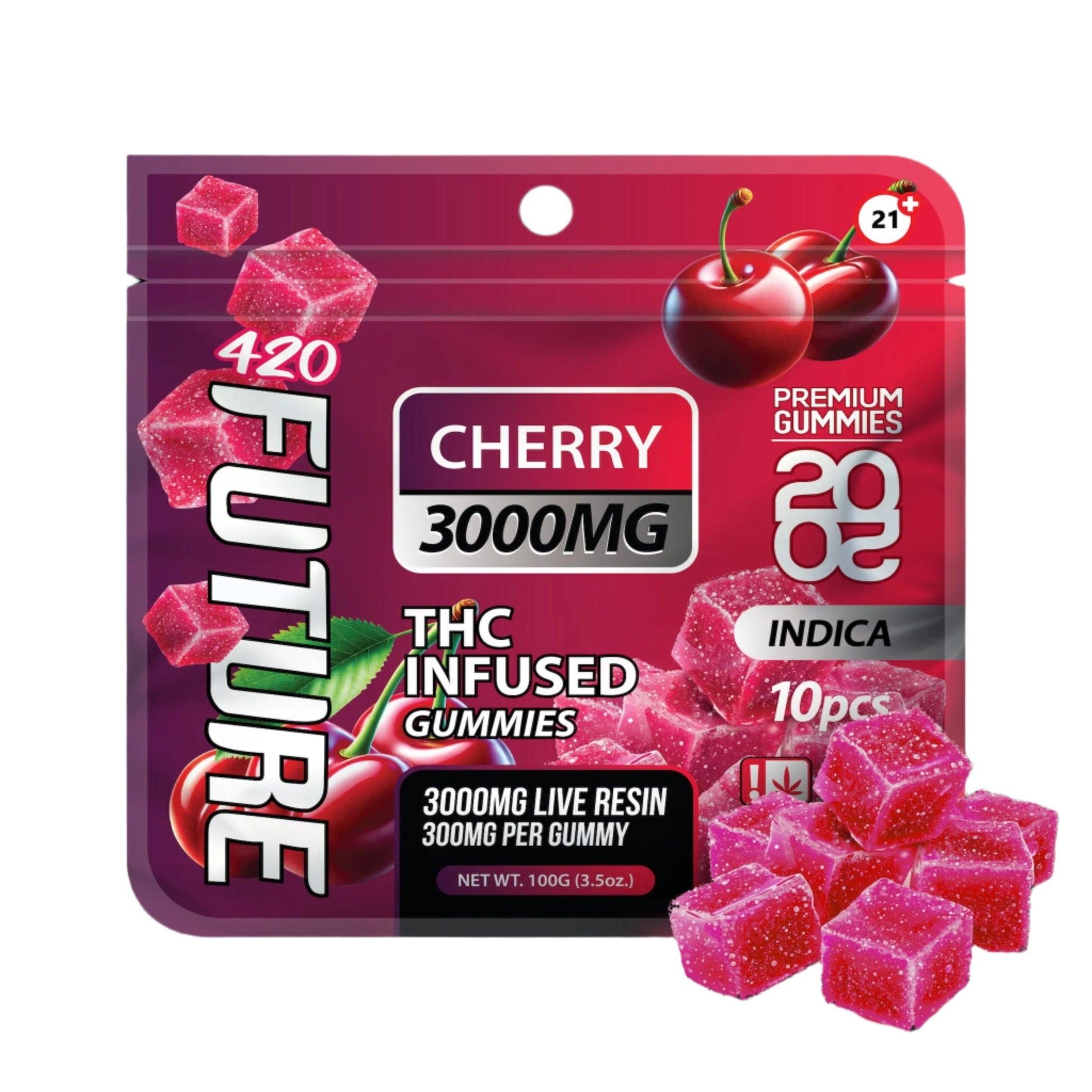 Future THC-A Infused Cherry Gummies 3000mg 10ct