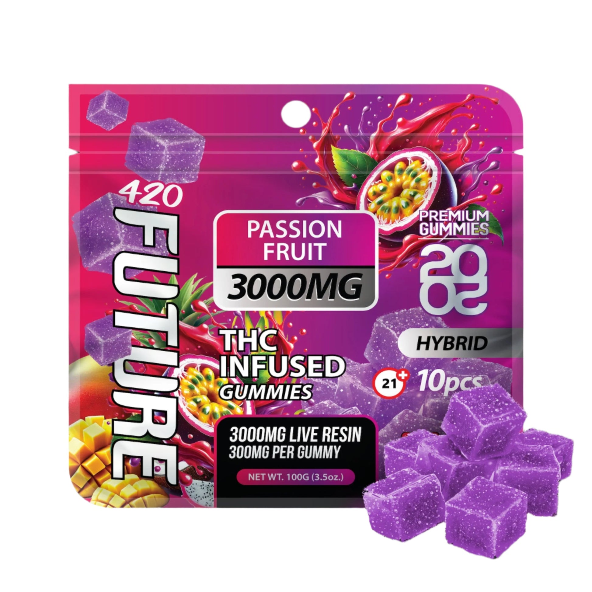 Future THC-A Infused Passion Fruit Gummies 3000mg 10ct