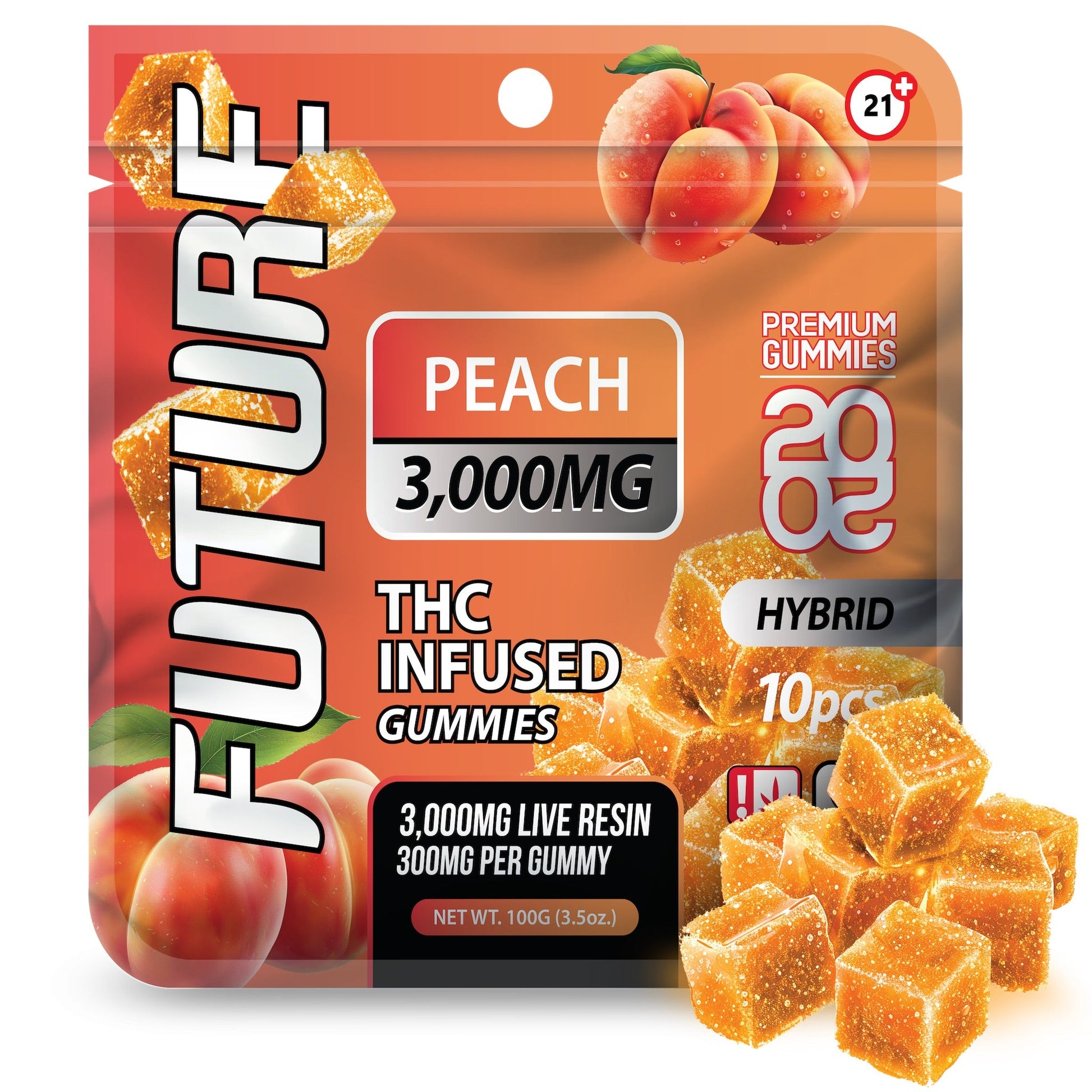 Future THC-A Infused Peach Gummies 3000mg