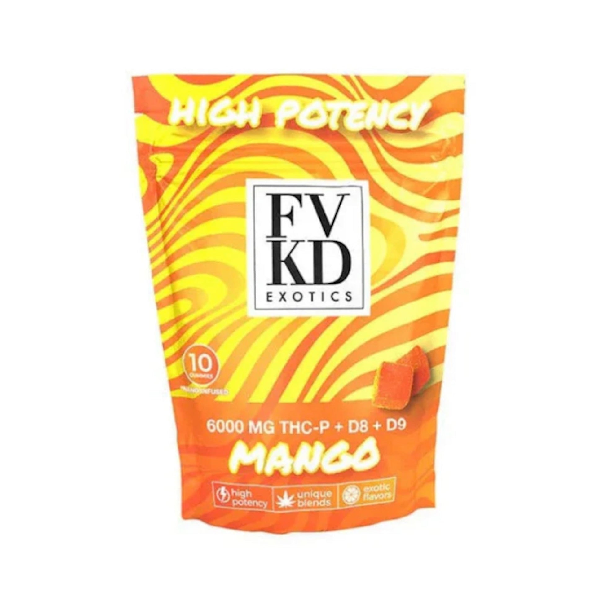 FVKD Exotics High Potency THC-P Gummies 6000mg 10ct