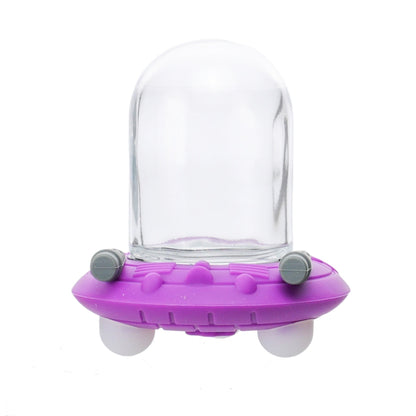 Galactic UFO Storage Jar 6in Glass