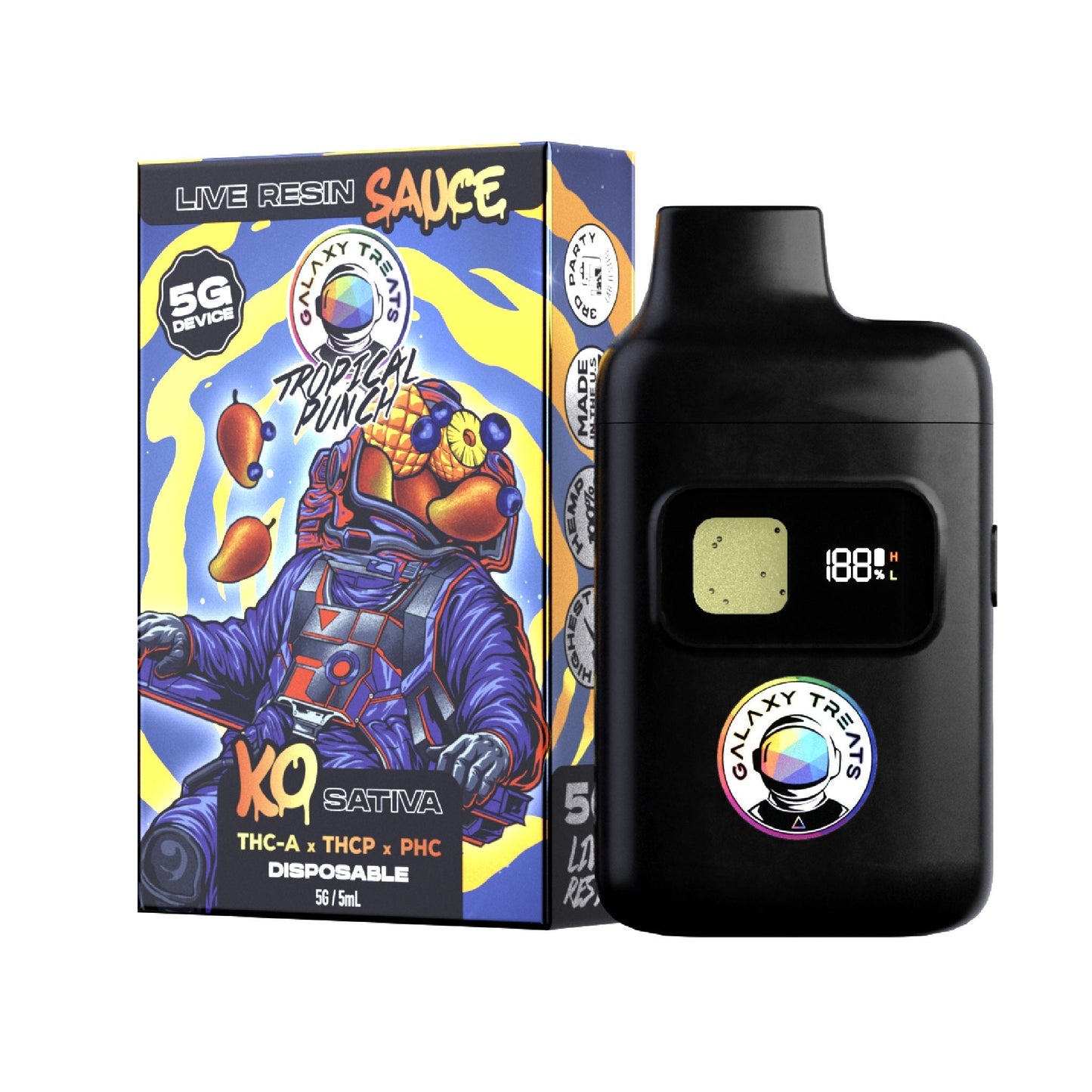 Galaxy Treats Live Resin THC-A Blend Vaporizer 5000mg