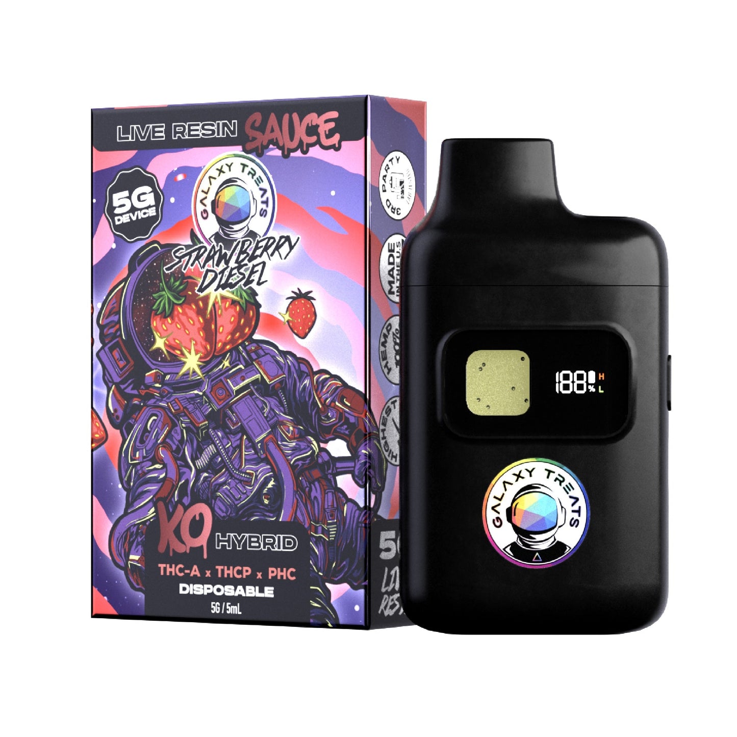 Galaxy Treats Live Resin THC-A Blend Vaporizer 5000mg