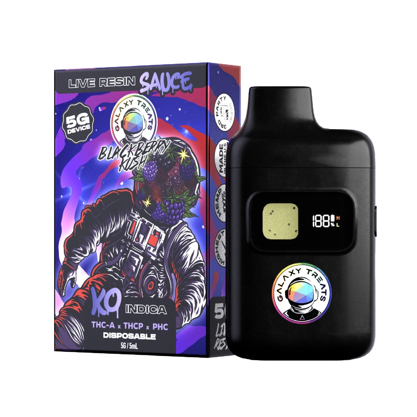 Galaxy Treats Live Resin THC-A Blend Vaporizer 5000mg