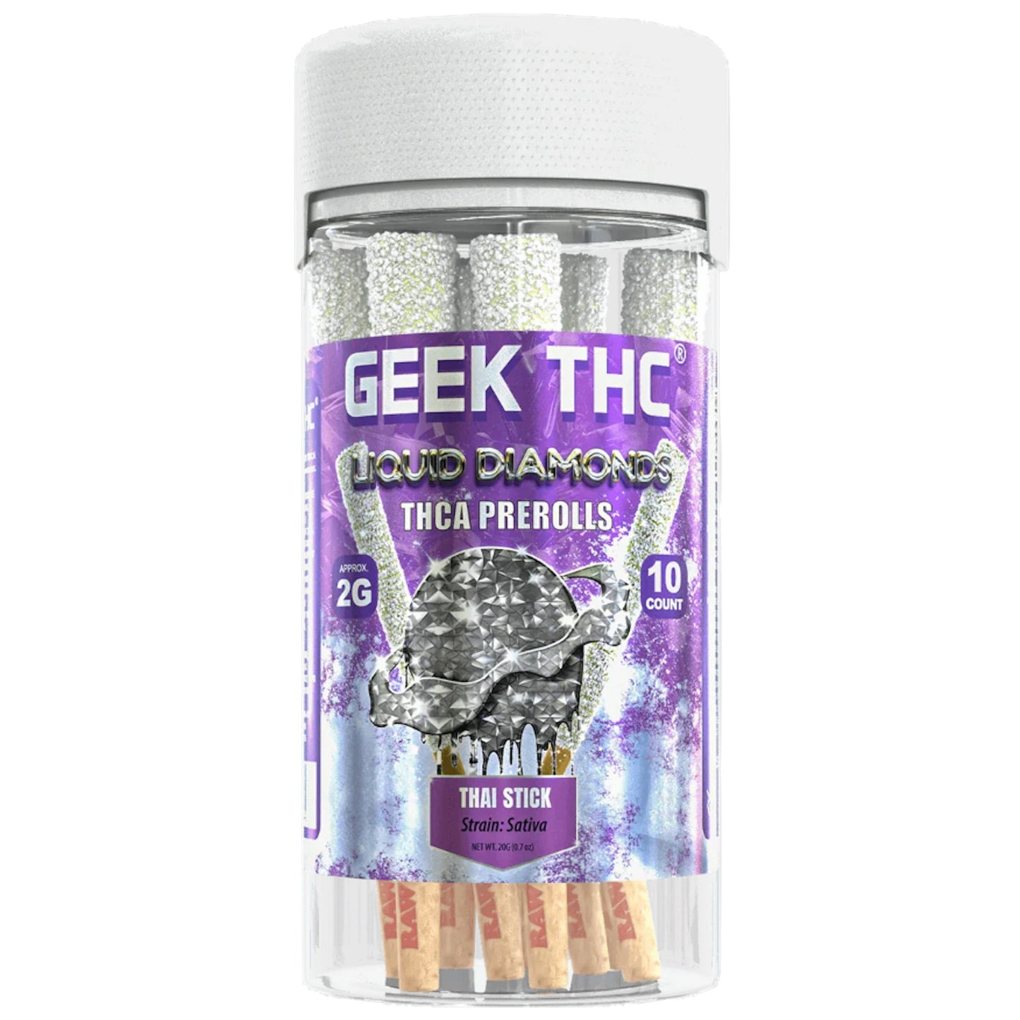 Geek Liquid Diamond THC-A Pre-Rolls 2g 10ct