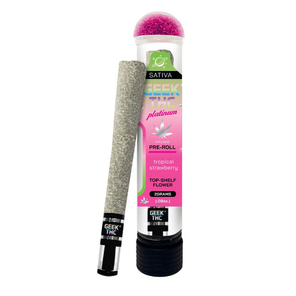 Geek'd Platinum Glass Tip THC-A Pre-Roll 2g