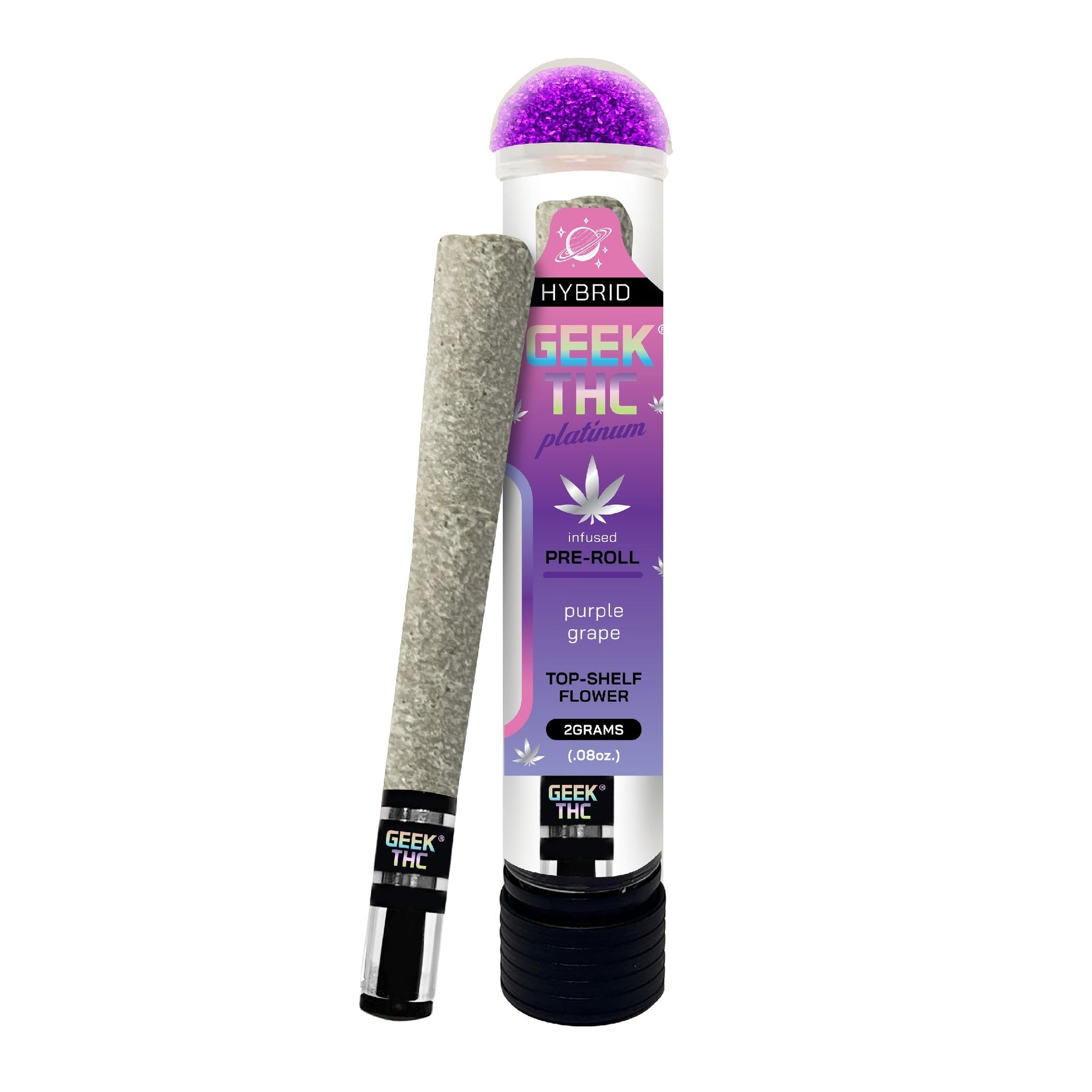 Geek'd Platinum Glass Tip THC-A Pre-Roll 2g