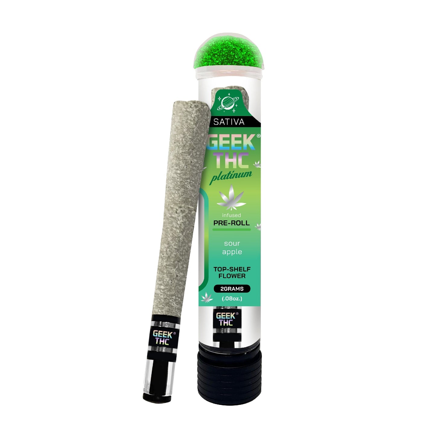 Geek'd Platinum Glass Tip THC-A Pre-Roll 2g