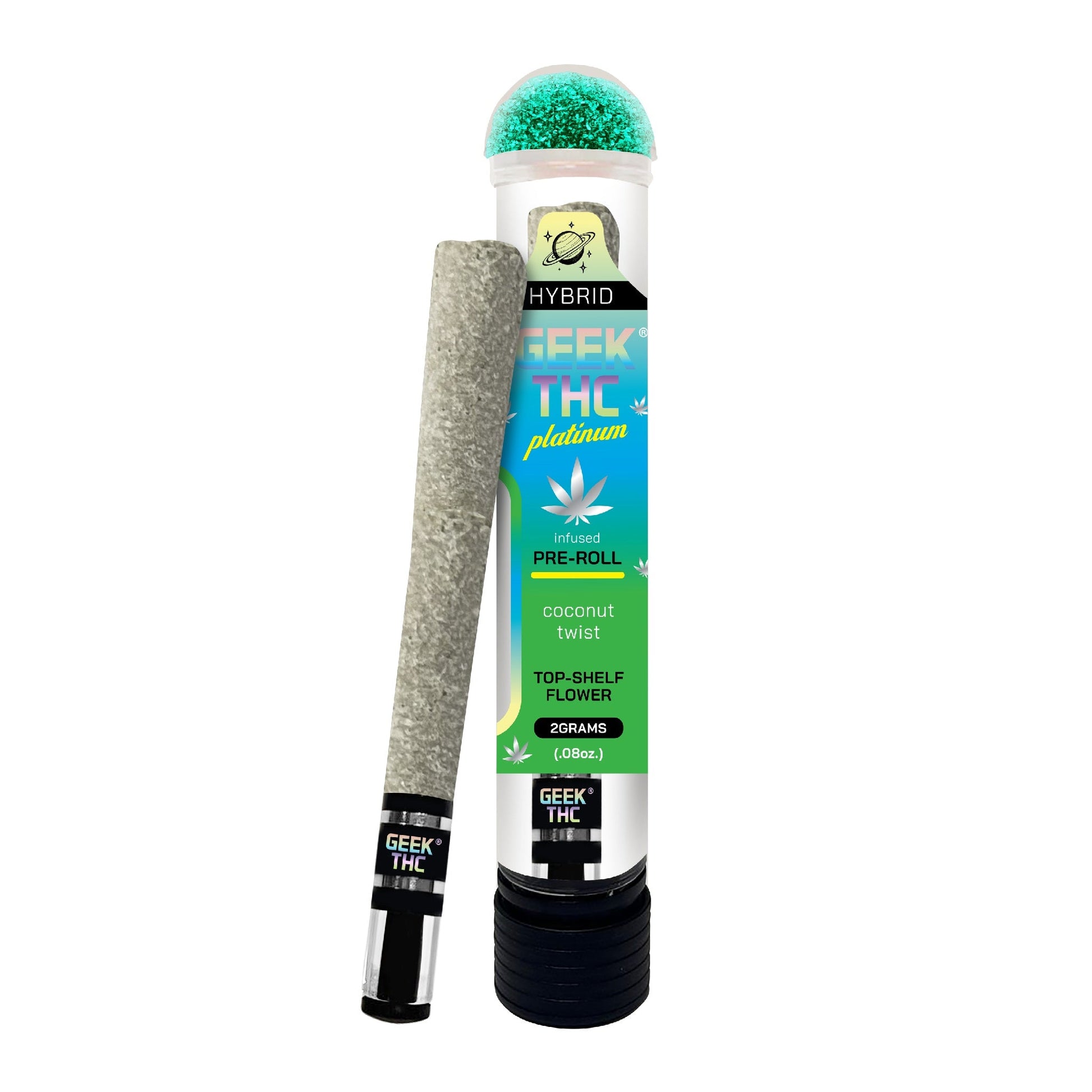 Geek'd Platinum Glass Tip THC-A Pre-Roll 2g