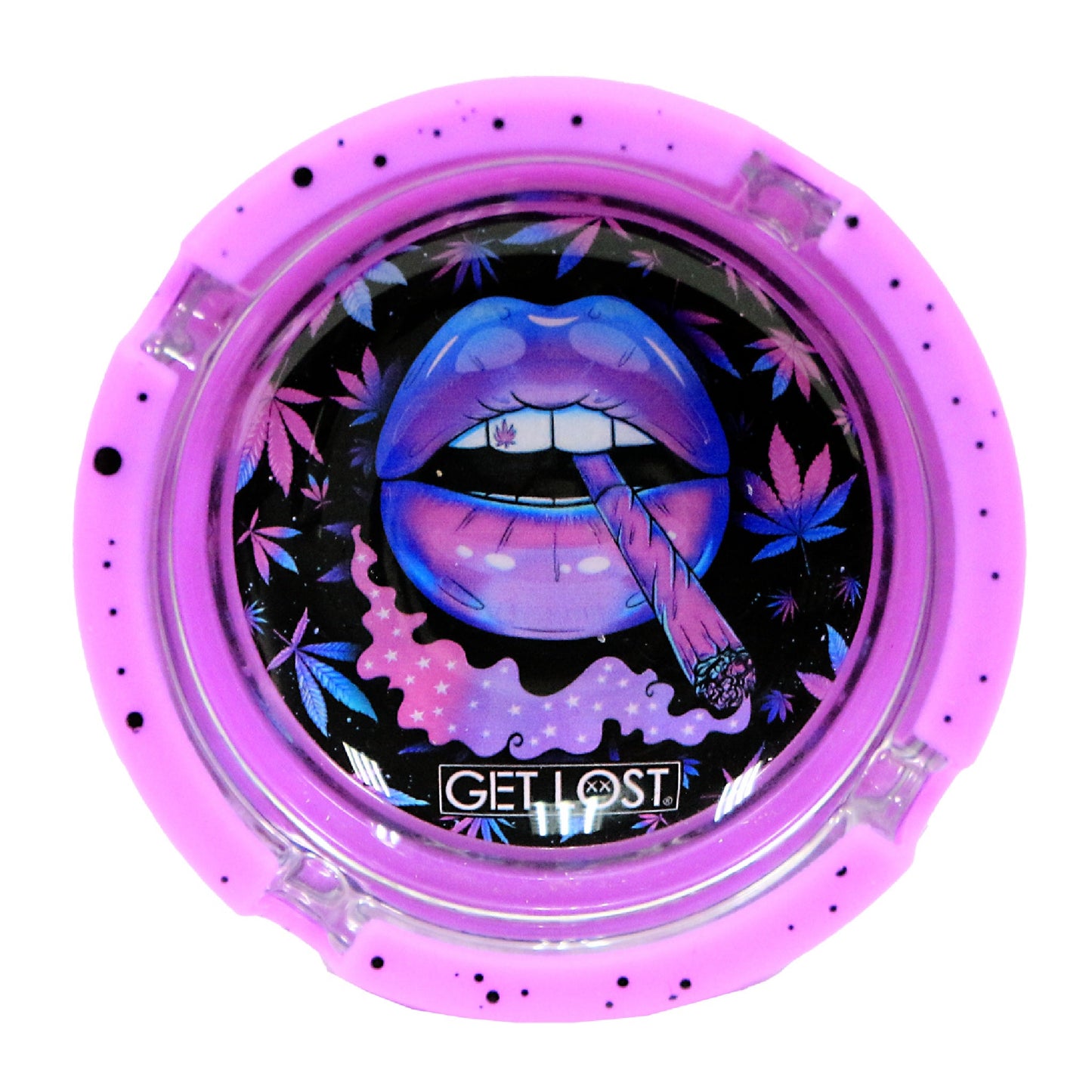 Get Lost Glass Ashtray With Silicone Set