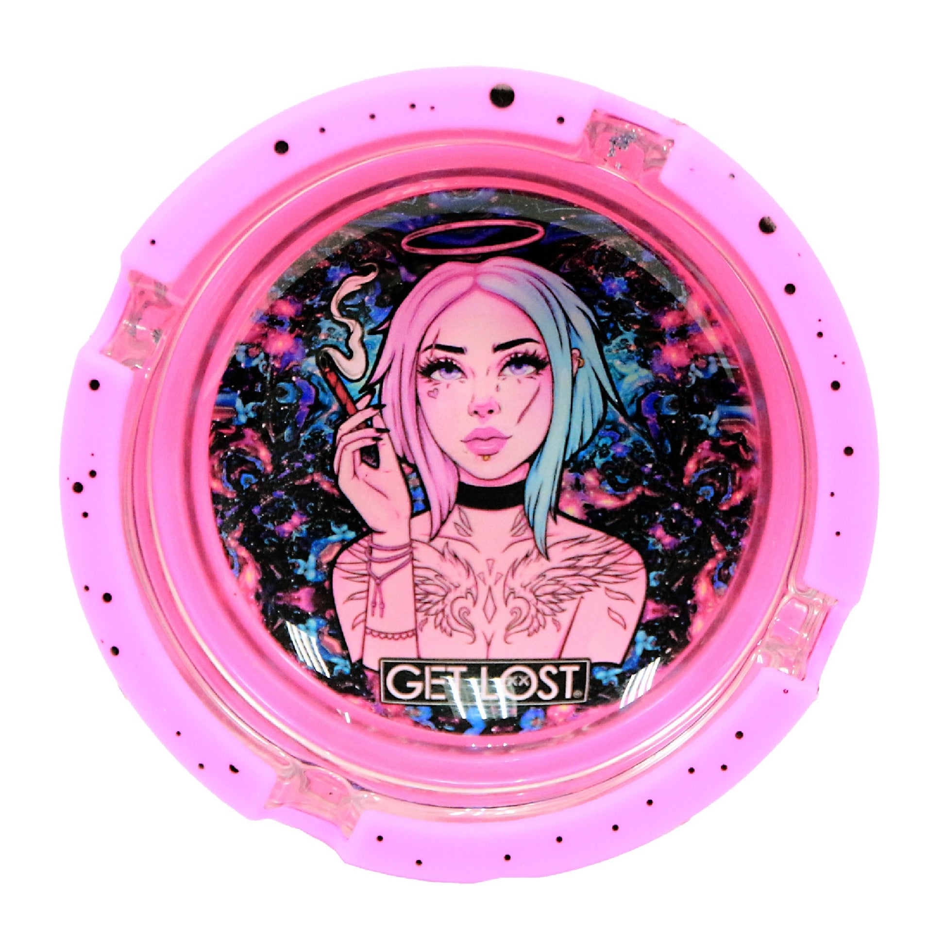 Get Lost Glass Ashtray With Silicone Set