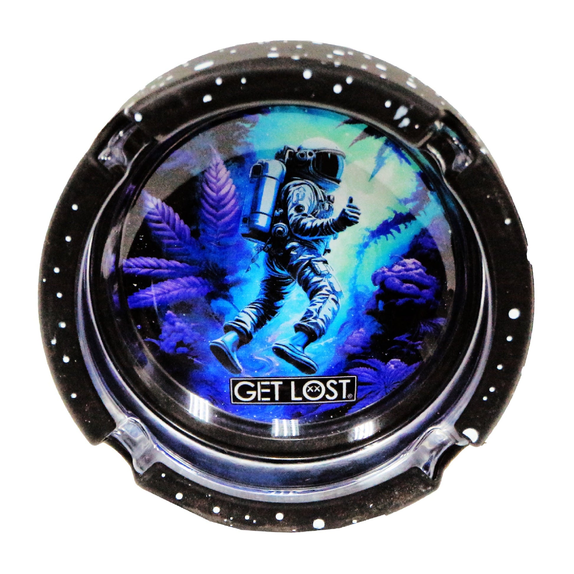 Get Lost Glass Ashtray With Silicone Set
