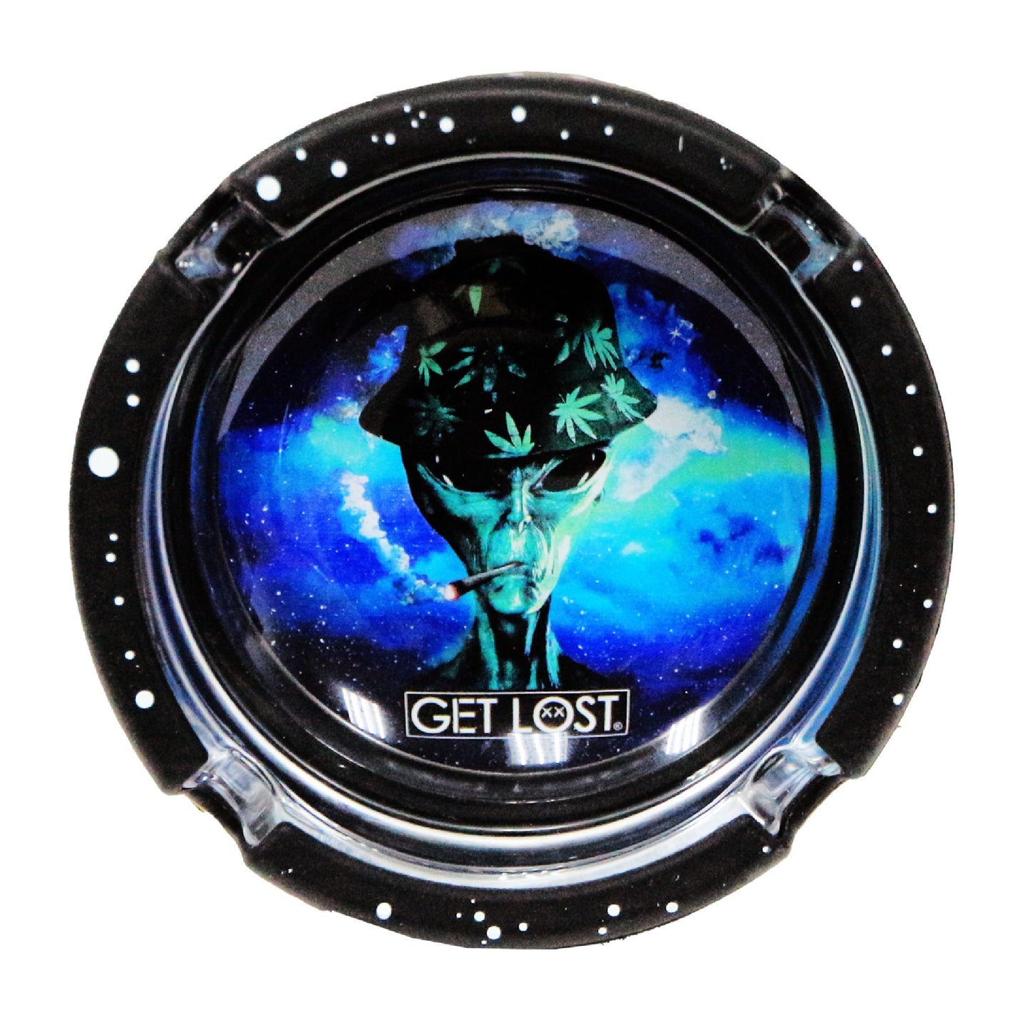 Get Lost Glass Ashtray With Silicone Set