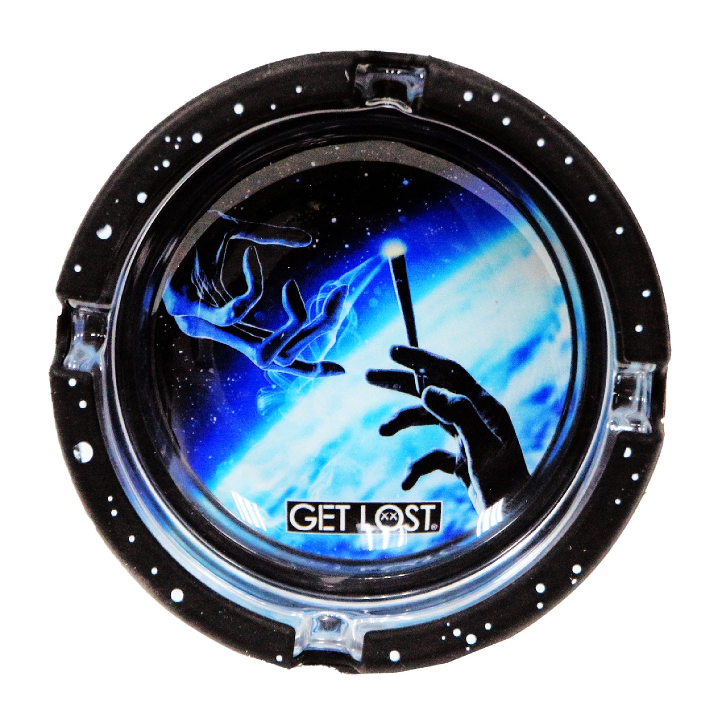 Get Lost Glass Ashtray With Silicone Set