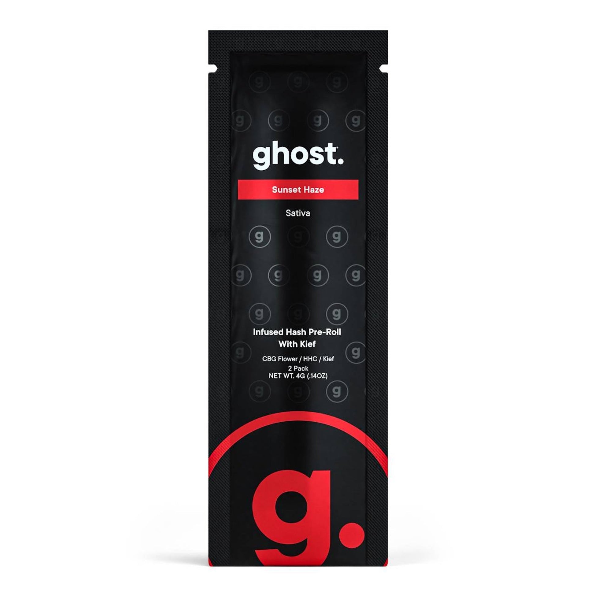 Ghost HHC CBG Infused Hash Pre-Rolls Kief 2g 2ct