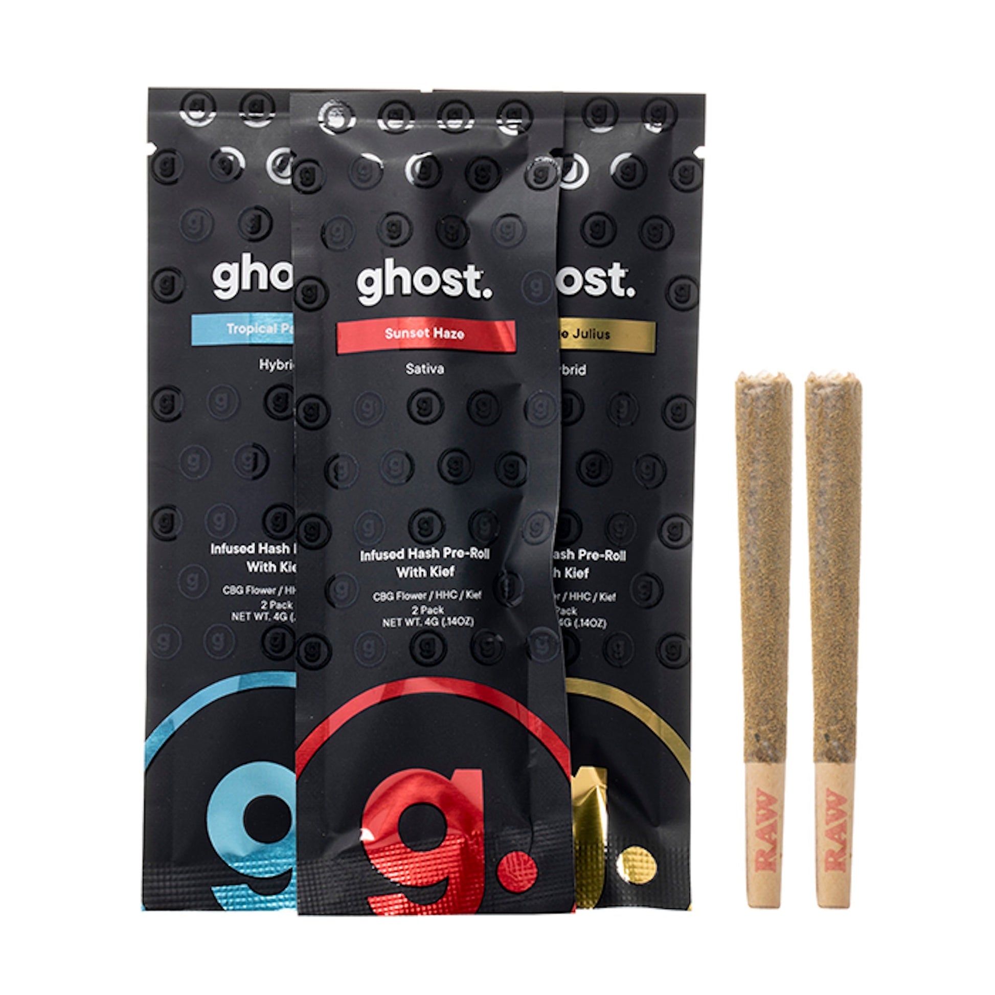 Ghost HHC CBG Infused Hash Pre-Rolls Kief 2g 2ct
