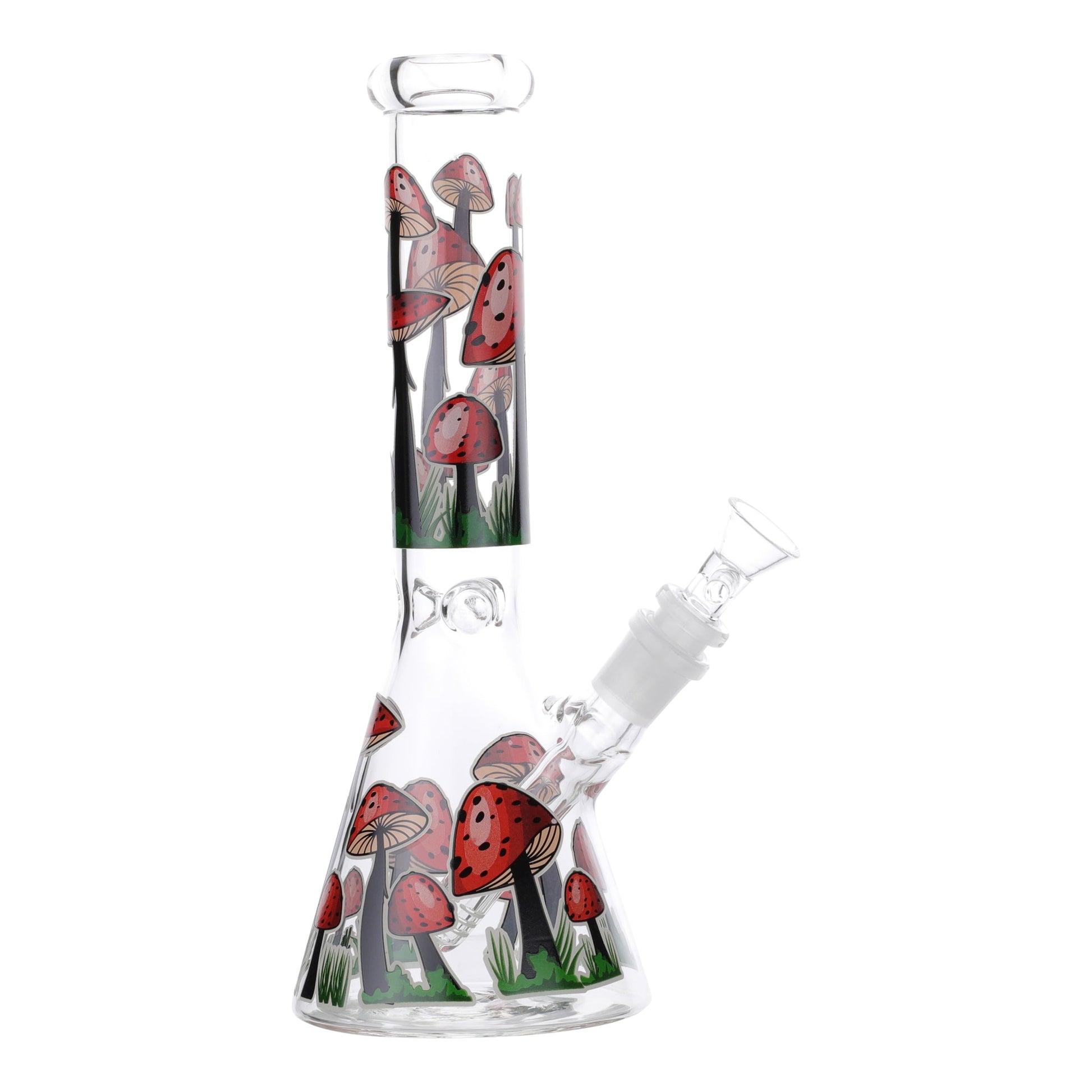 Royal Glass GITD Mycelium Mushroom Beaker Bong 10in