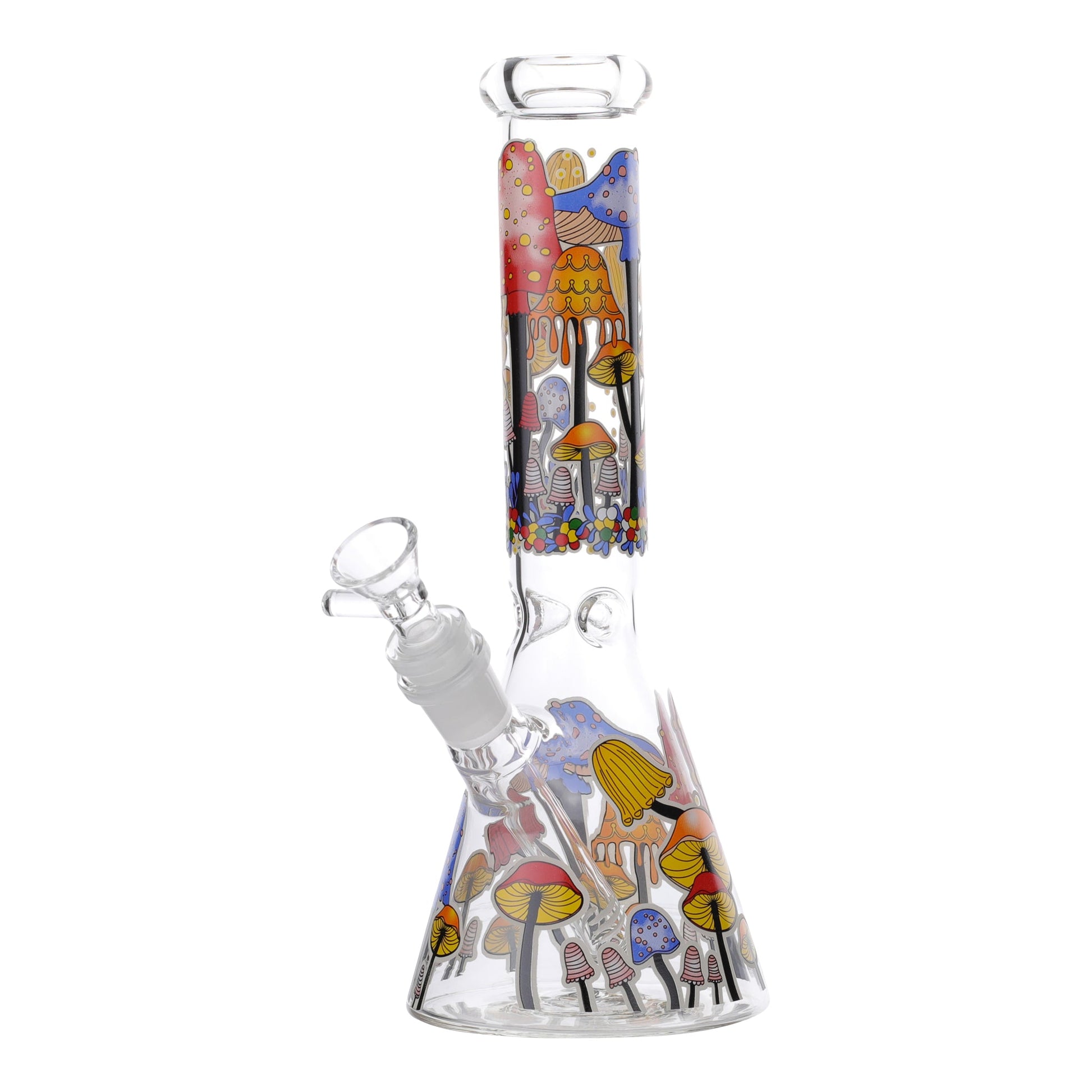Royal Glass GITD Mycelium Mushroom Beaker Bong 10in
