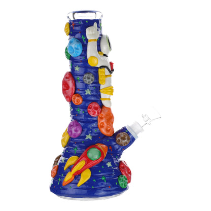 Royal Glass GITD Rocket Man Beaker Bong 10in