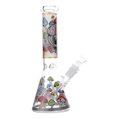 Royal Glass GITD Skull Cap Beaker Bong 10in