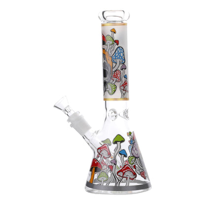 Royal Glass GITD Skull Cap Bong 10in