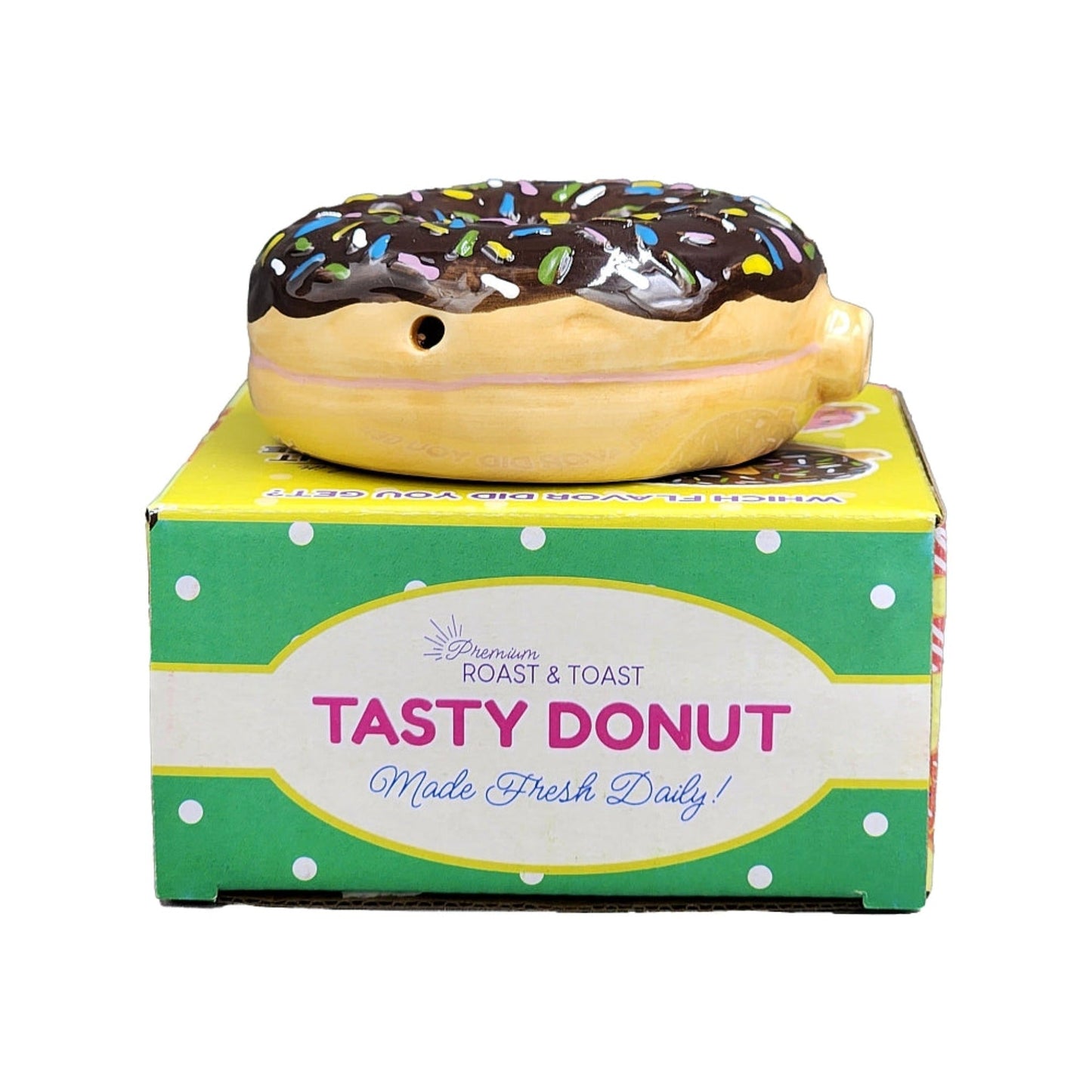 Fashioncraft Glazy Donut Pipe 4in Ceramic