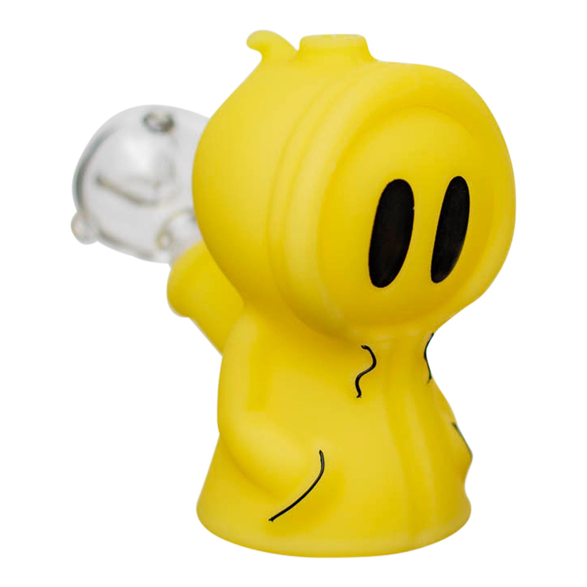 Siliclab Glowing Ghost Guy Pipe Bubbler 5in