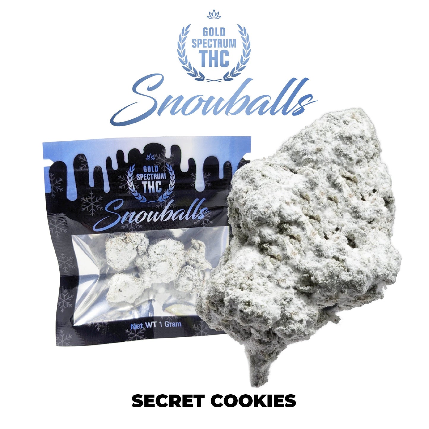 Gold Spectrum Secret Cookies THC-A Snowballs Flower 1g