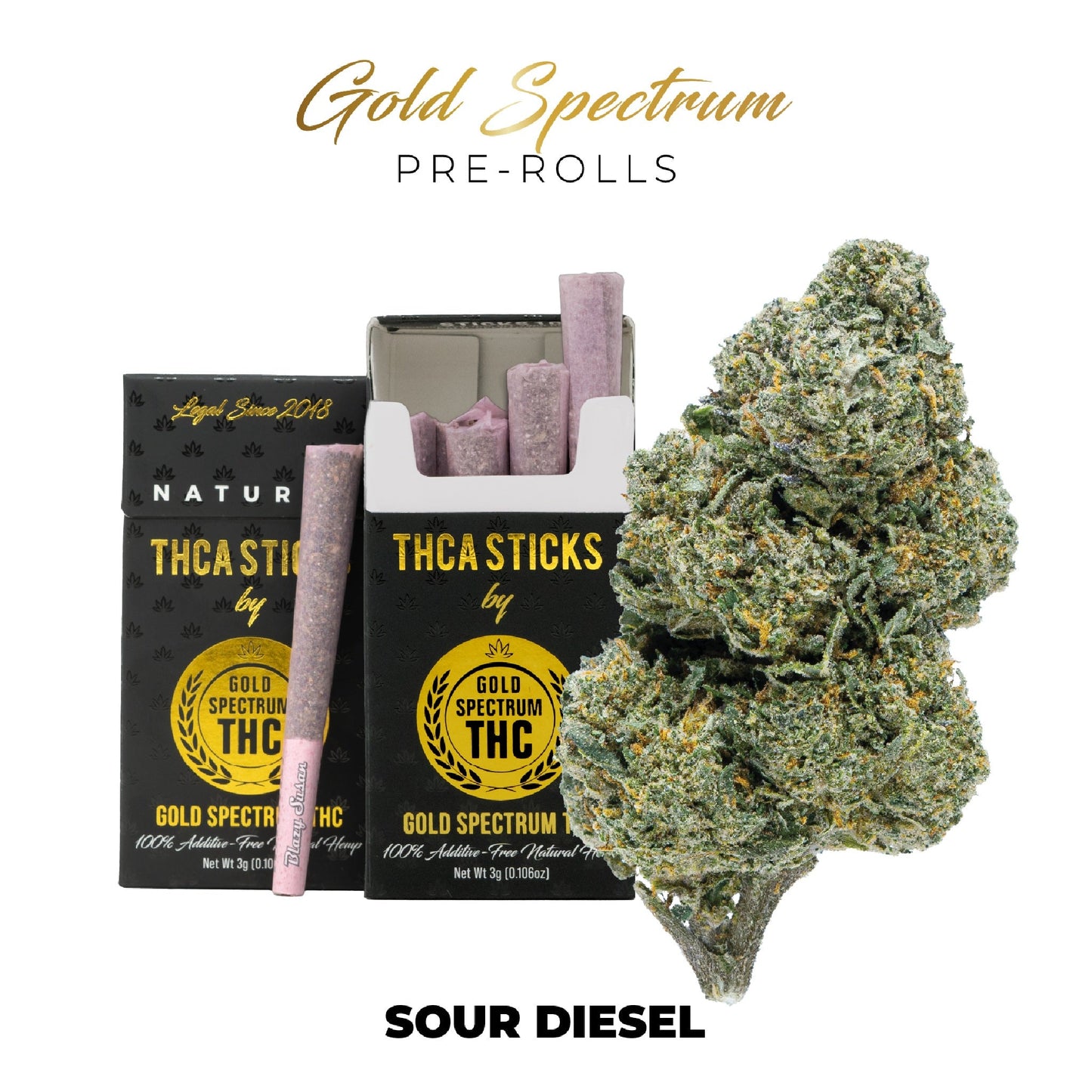 Gold Spectrum THC-A Pre-Roll Sticks 6ct