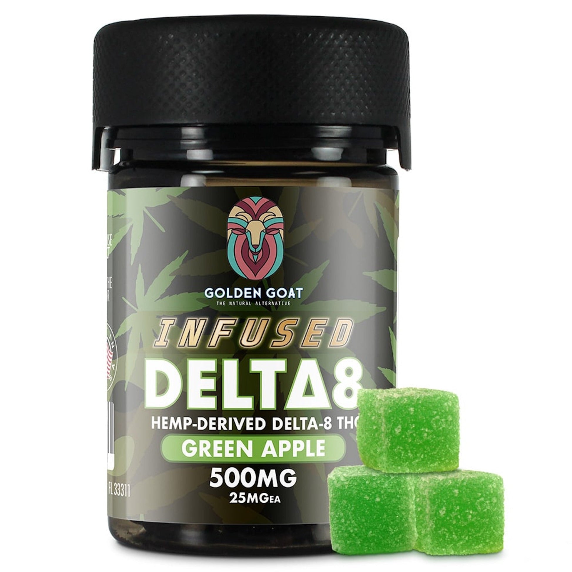 Golden Goat Delta 8 Gummies 500mg