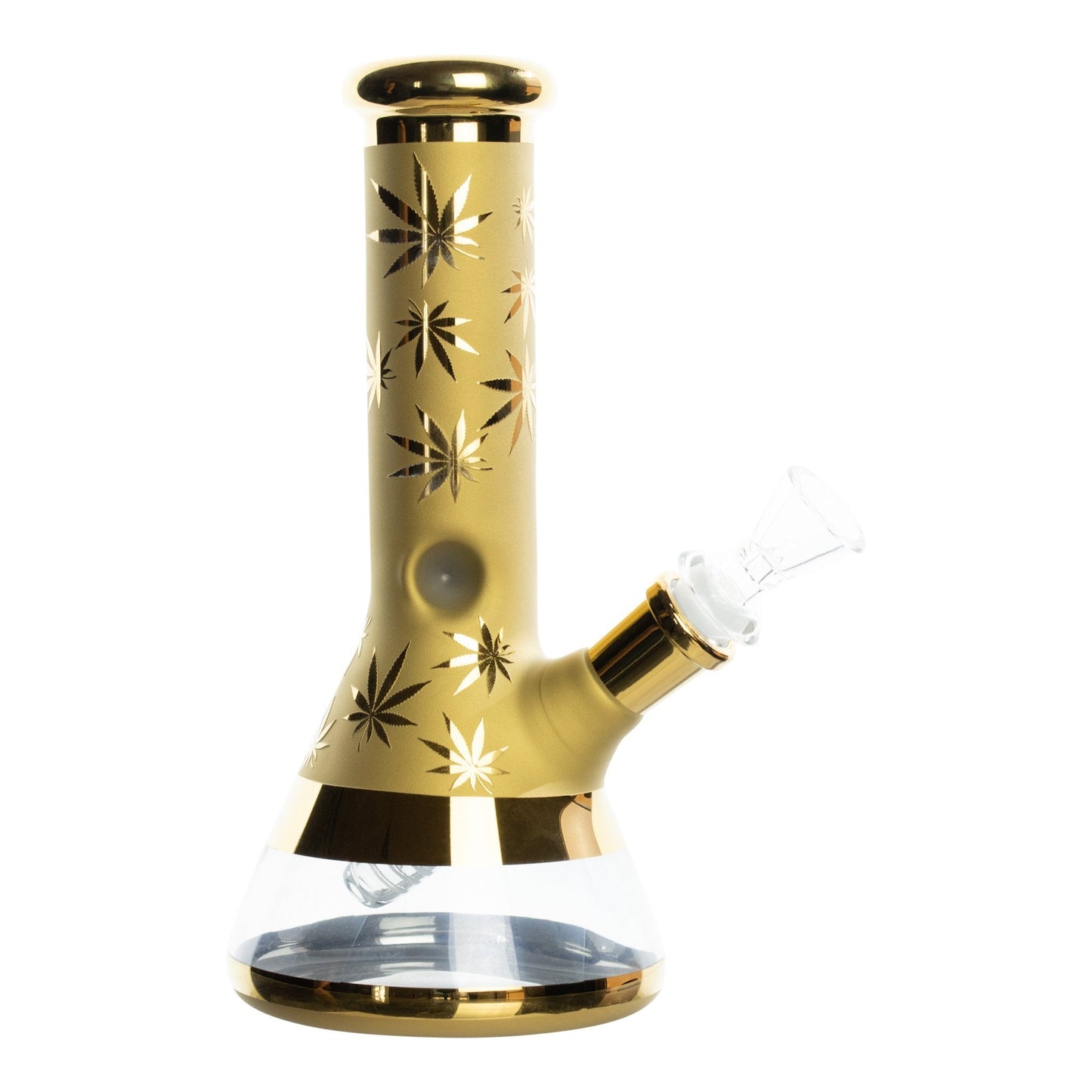 Spark Tech Gold Leaf Plated Beaker Bong 9in