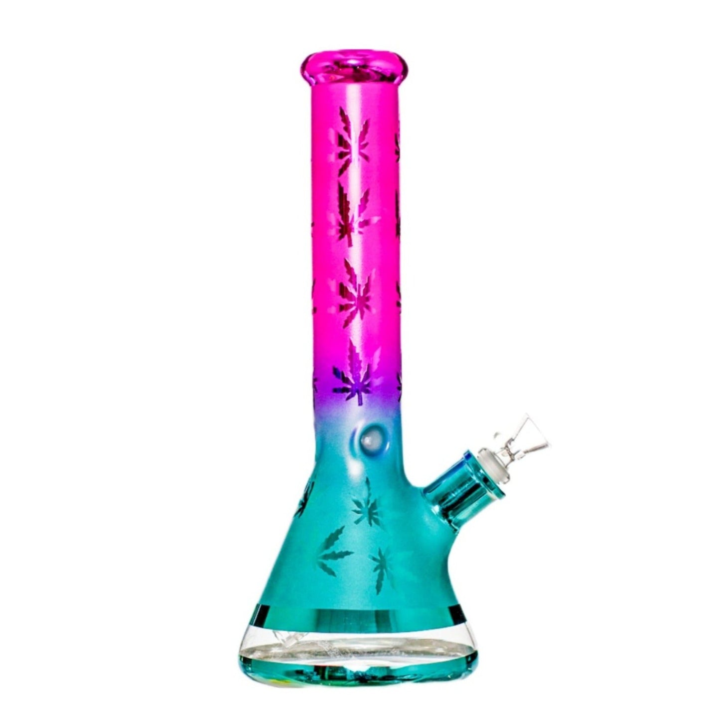 Amy Grandaddy Purp Leaf Beaker Bong 14in Glass