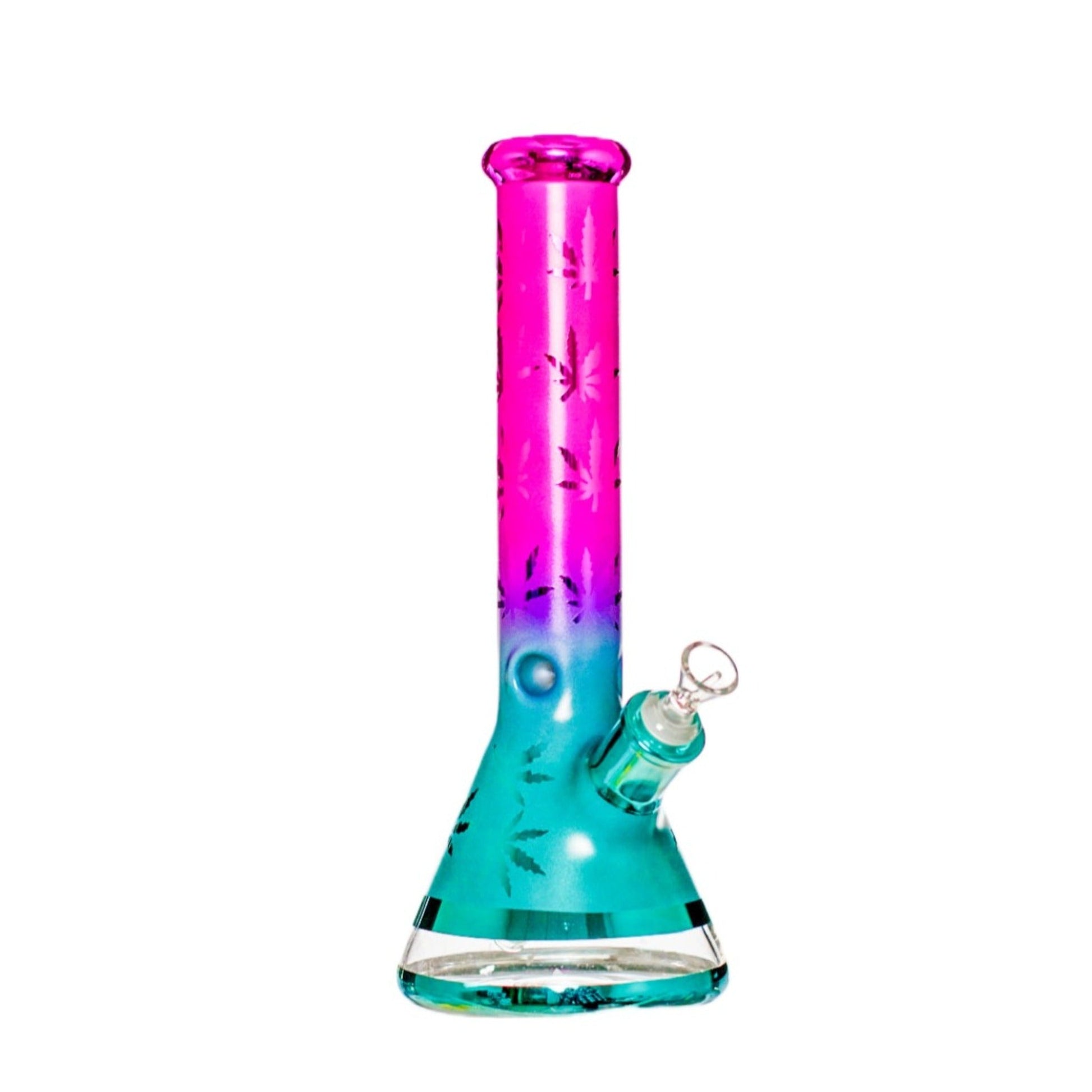Amy Grandaddy Purp Leaf Beaker Bong 14in Glass