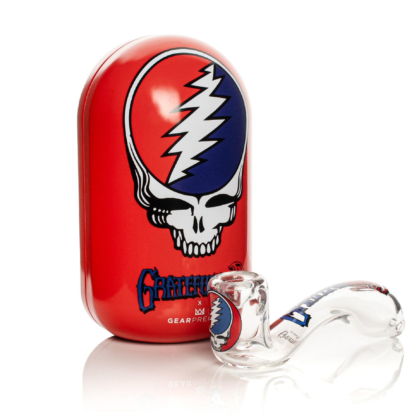 West Coast Gifts Grateful Dead Sherlock Hand Pipe 6in Borosilicate Glass