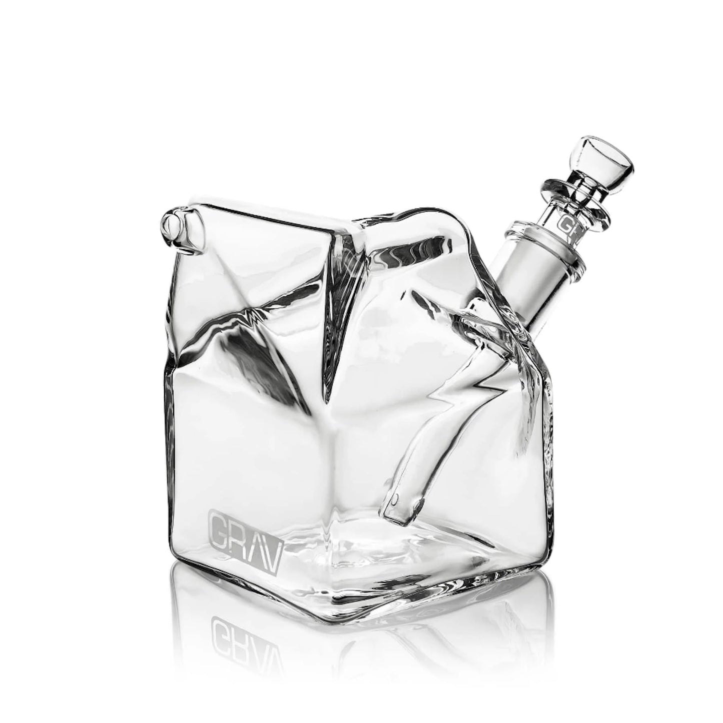 GRAV Milk Carton Bubbler 4in Borosilicate Glass