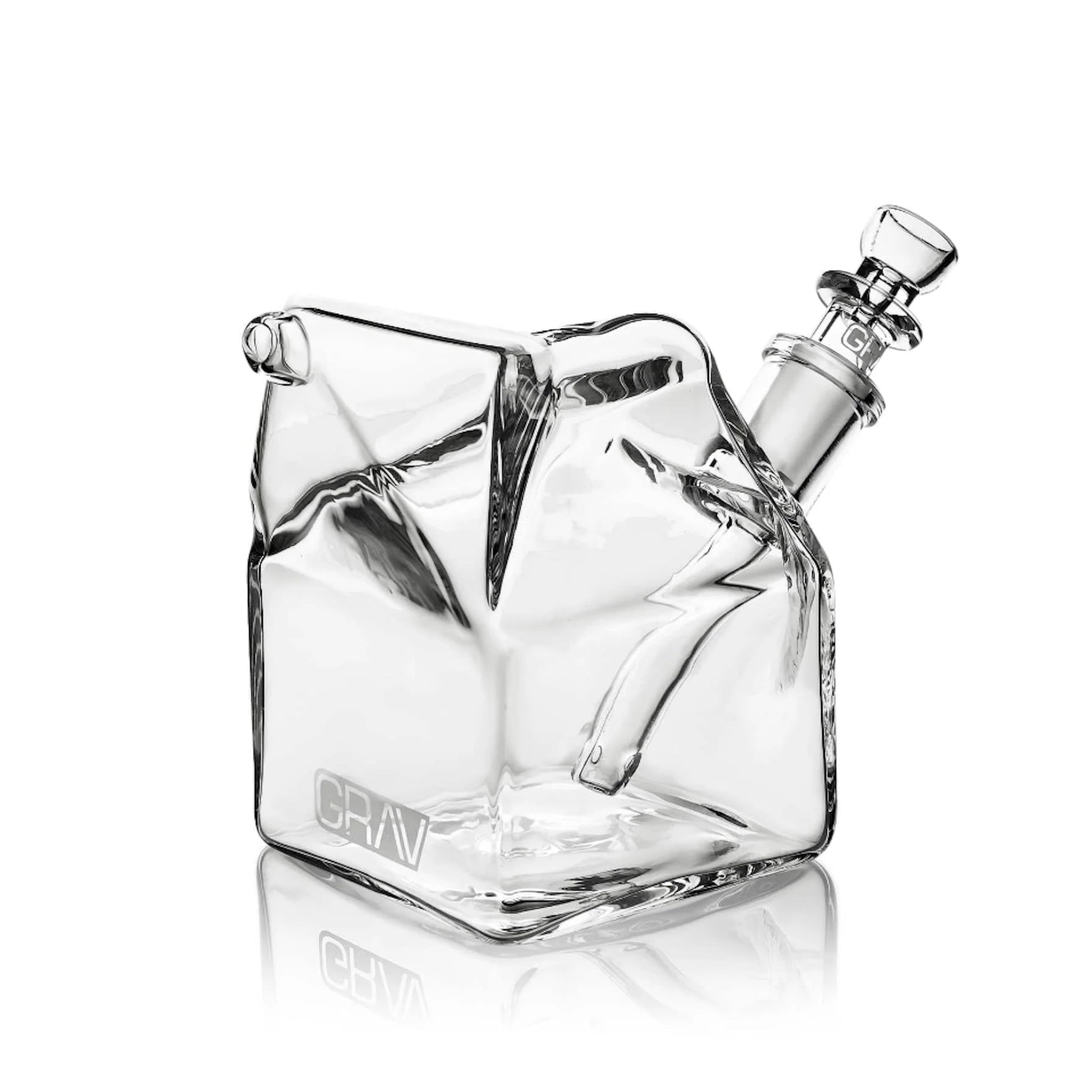 GRAV Milk Carton Bubbler 4in Borosilicate Glass