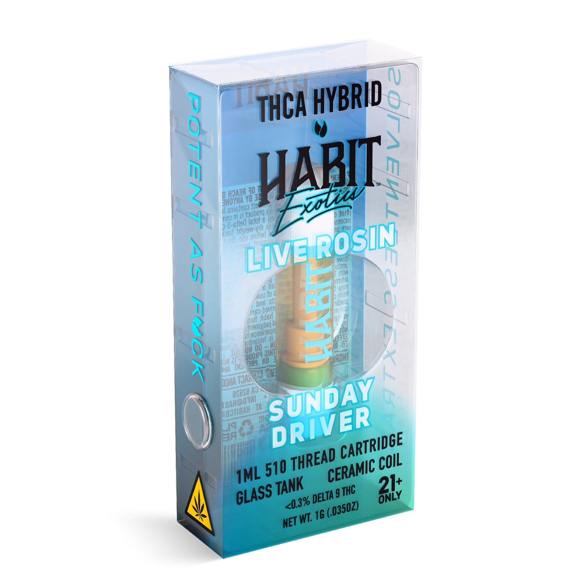 Habit Exotics THC-A Live Rosin Cartridge 1000mg