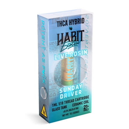 Habit Exotics THC-A Live Rosin Cartridge 1000mg