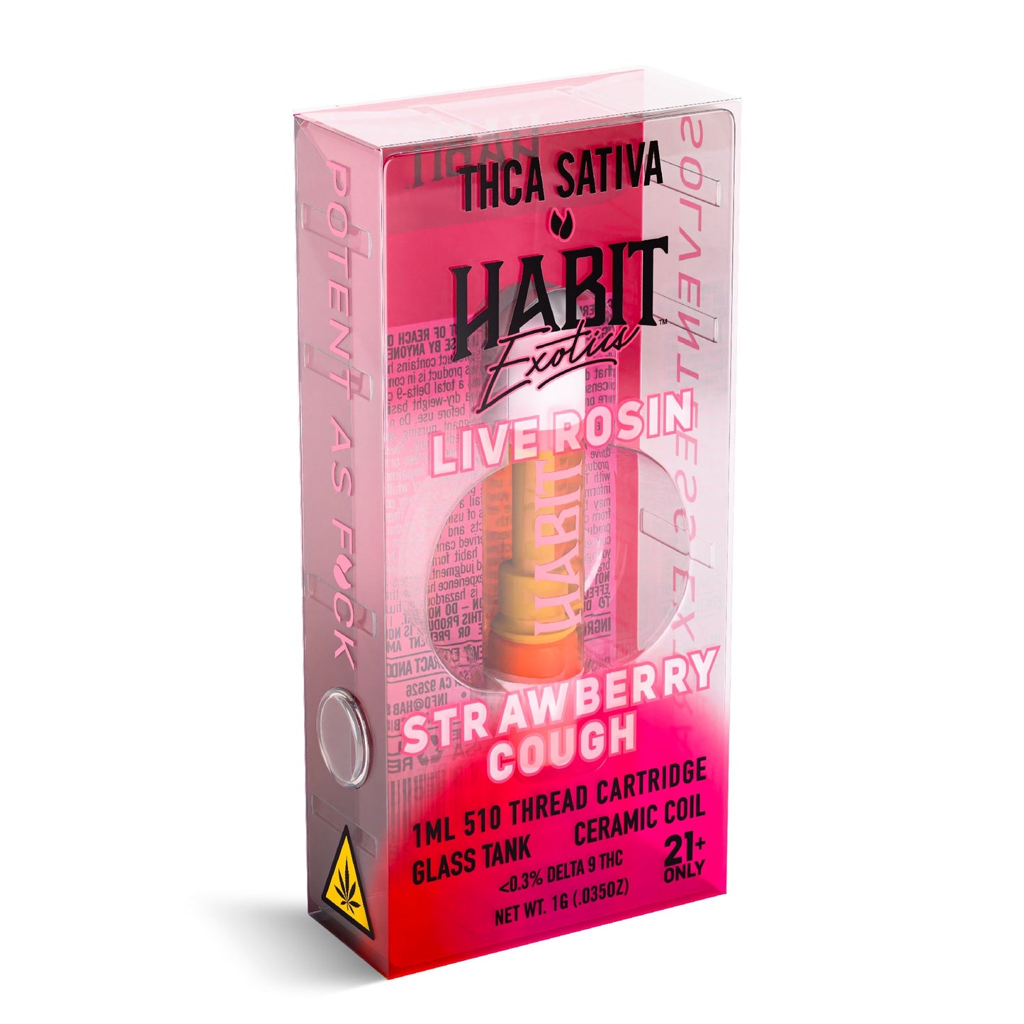 Habit Exotics THC-A Live Rosin Cartridge 1000mg