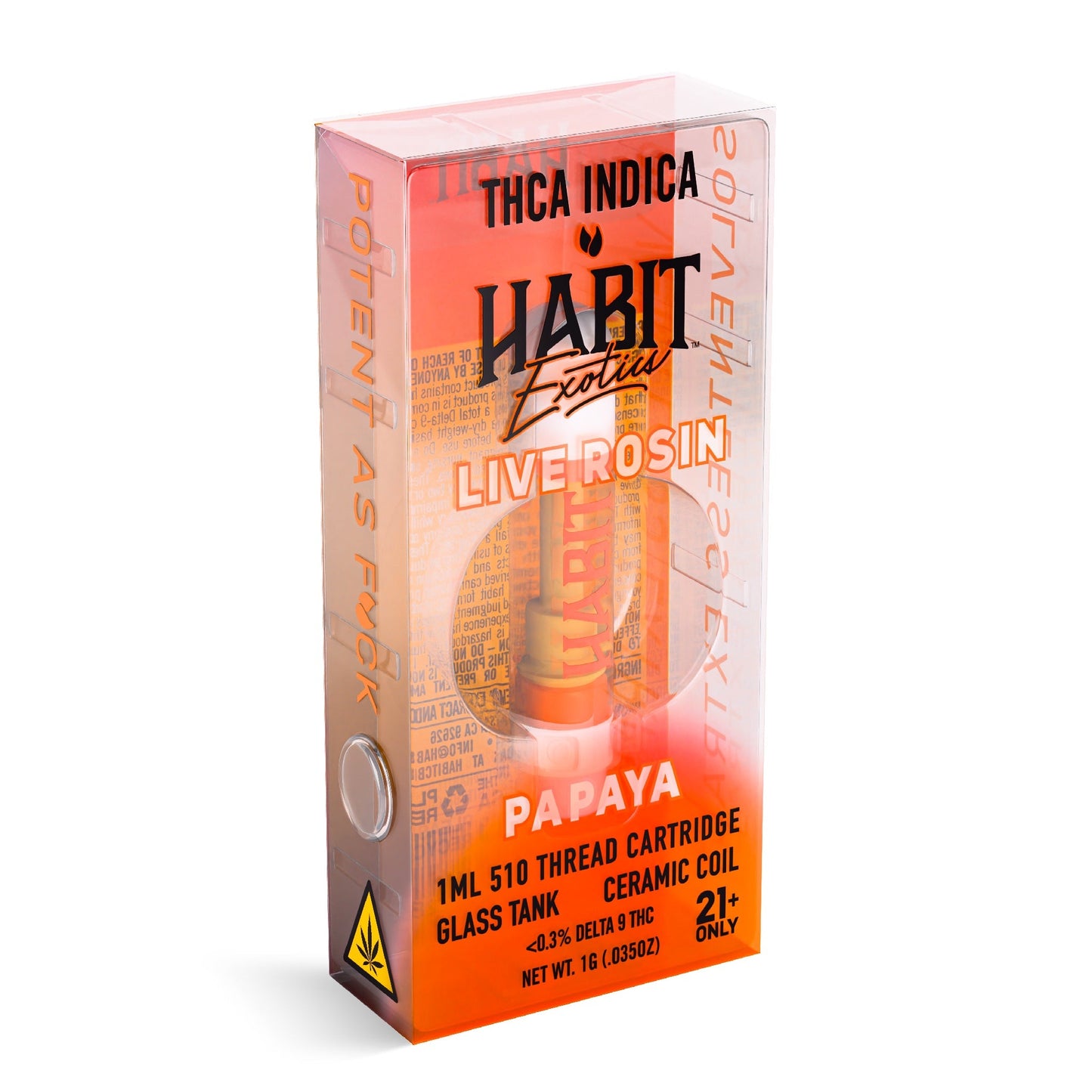 Habit Exotics THC-A Live Rosin Cartridge 1000mg
