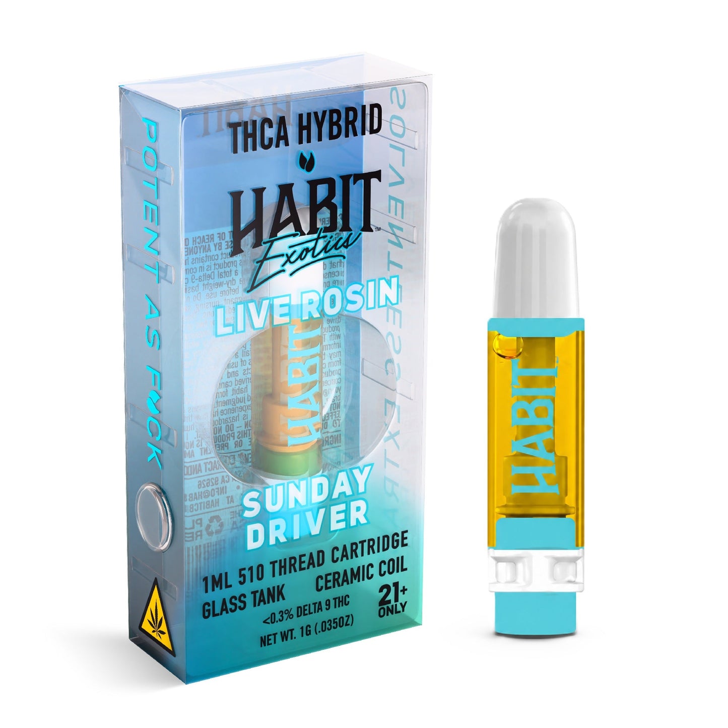 Habit Exotics THC-A Live Rosin Cartridge 1000mg