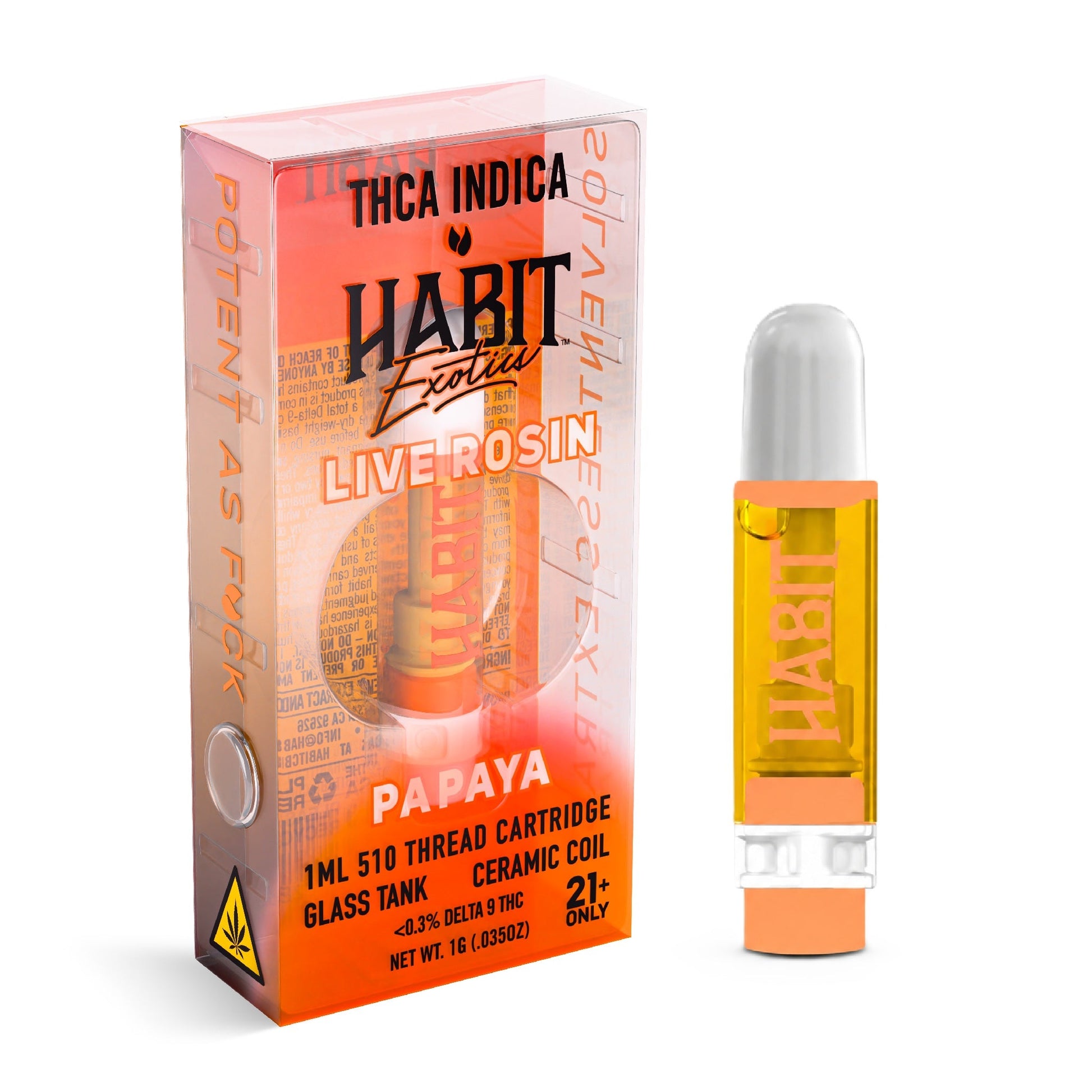 Habit Exotics THC-A Live Rosin Cartridge 1000mg
