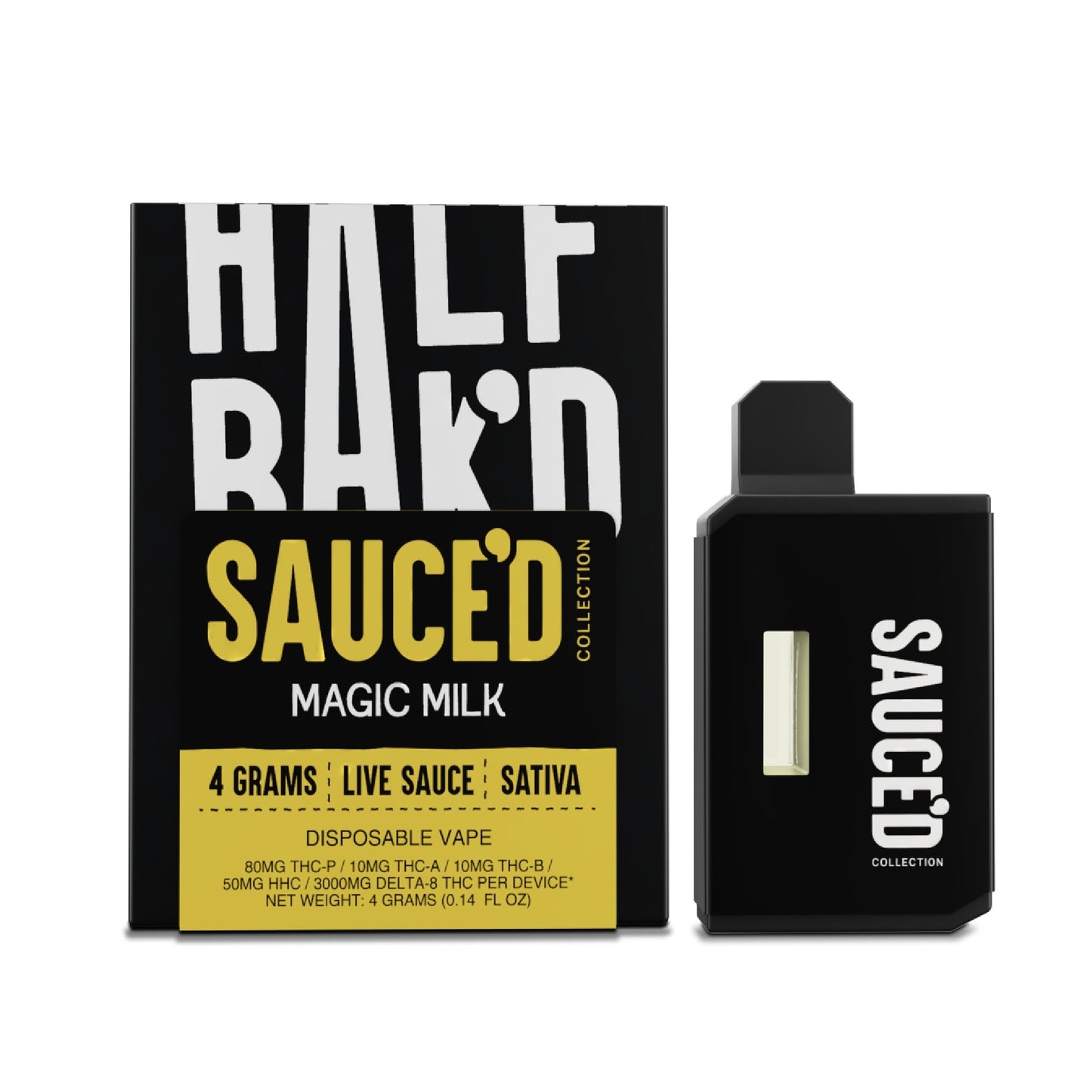 Half Bakd Live Resin THC Sauced Vaporizer 4000mg