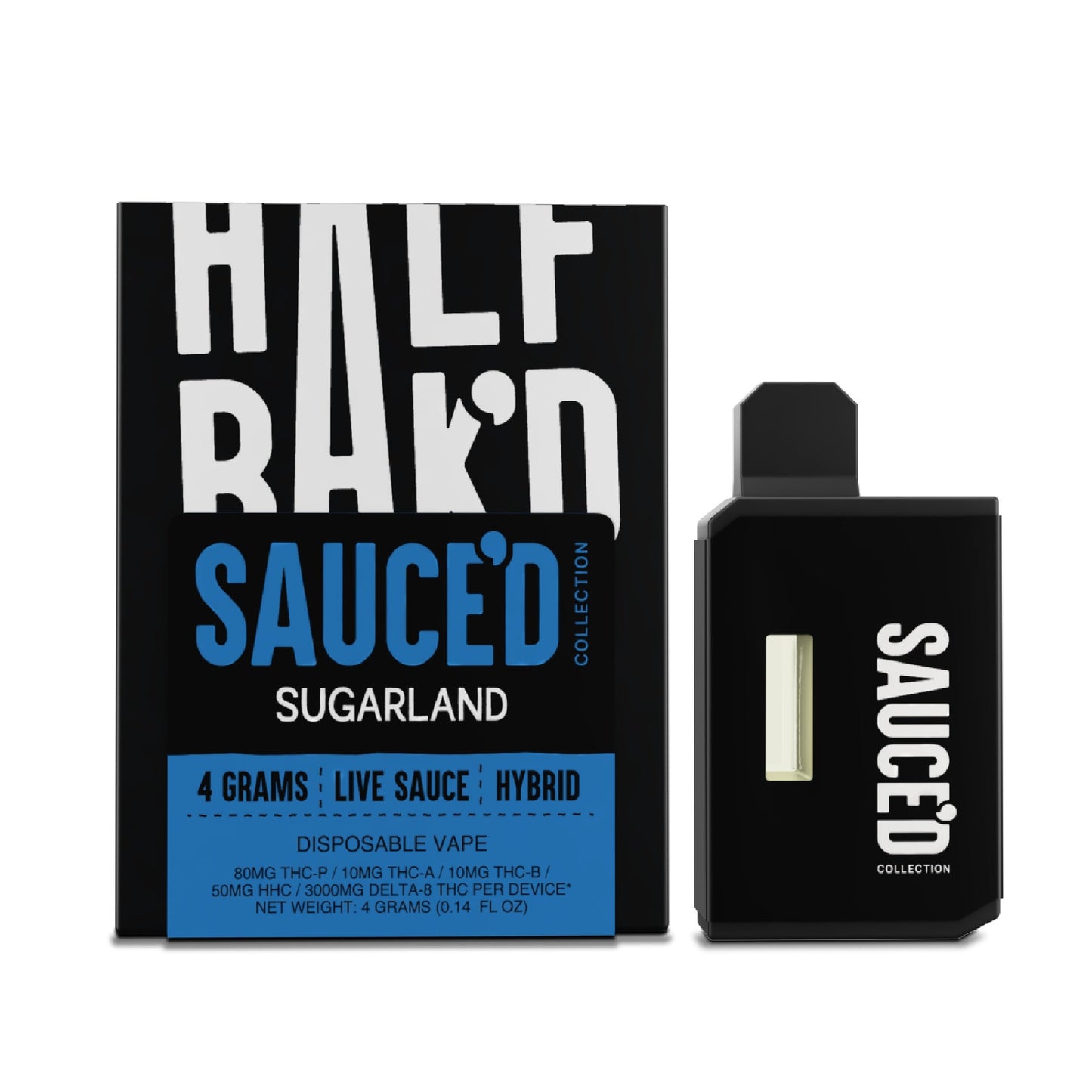 Half Bakd Live Resin THC Sauced Vaporizer 4000mg