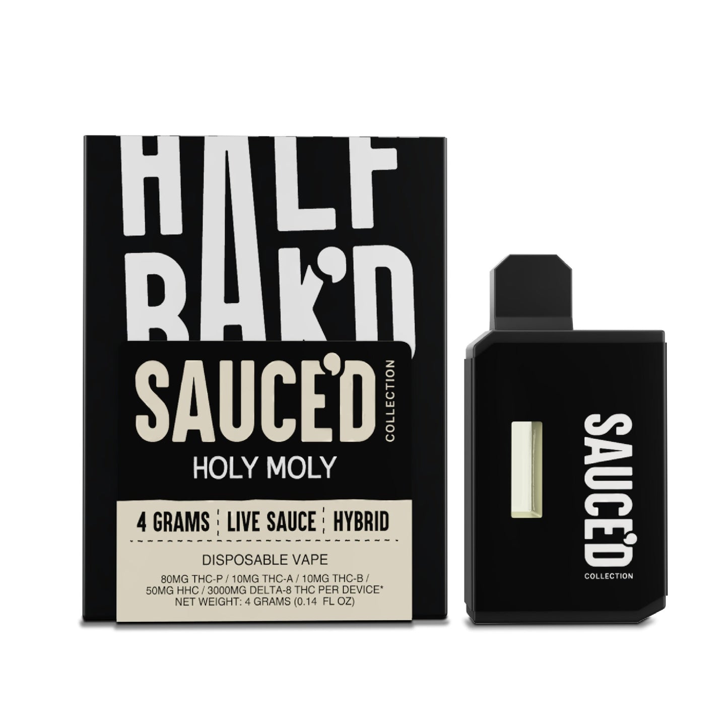 Half Bakd Live Resin THC Sauced Vaporizer 4000mg