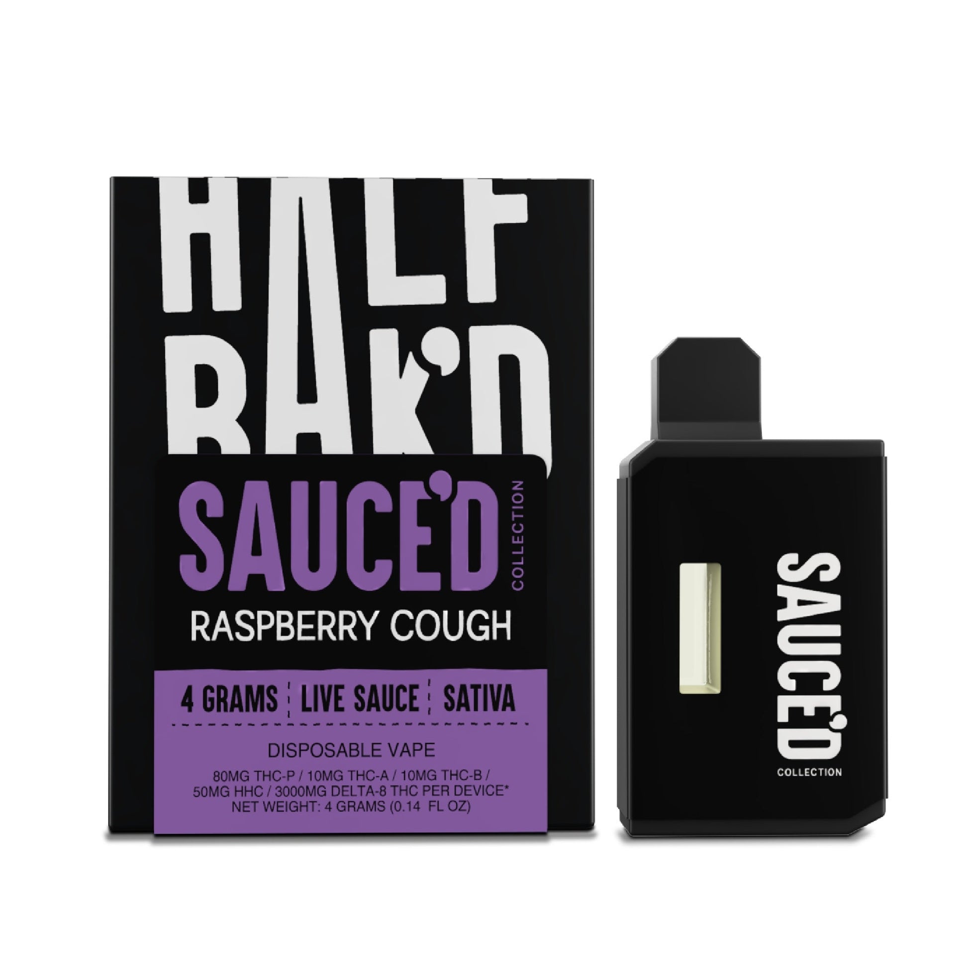 Half Bakd Live Resin THC Sauced Vaporizer 4000mg
