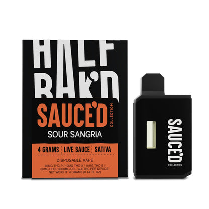 Half Bakd Live Resin THC Sauced Vaporizer 4000mg